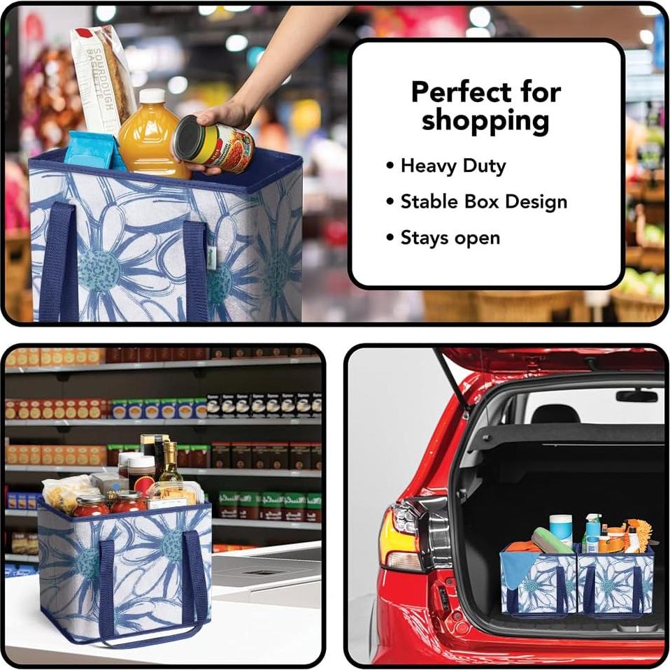 Bolsas de Compras Reutilizables Verde - Pack de 4 Extra Grande