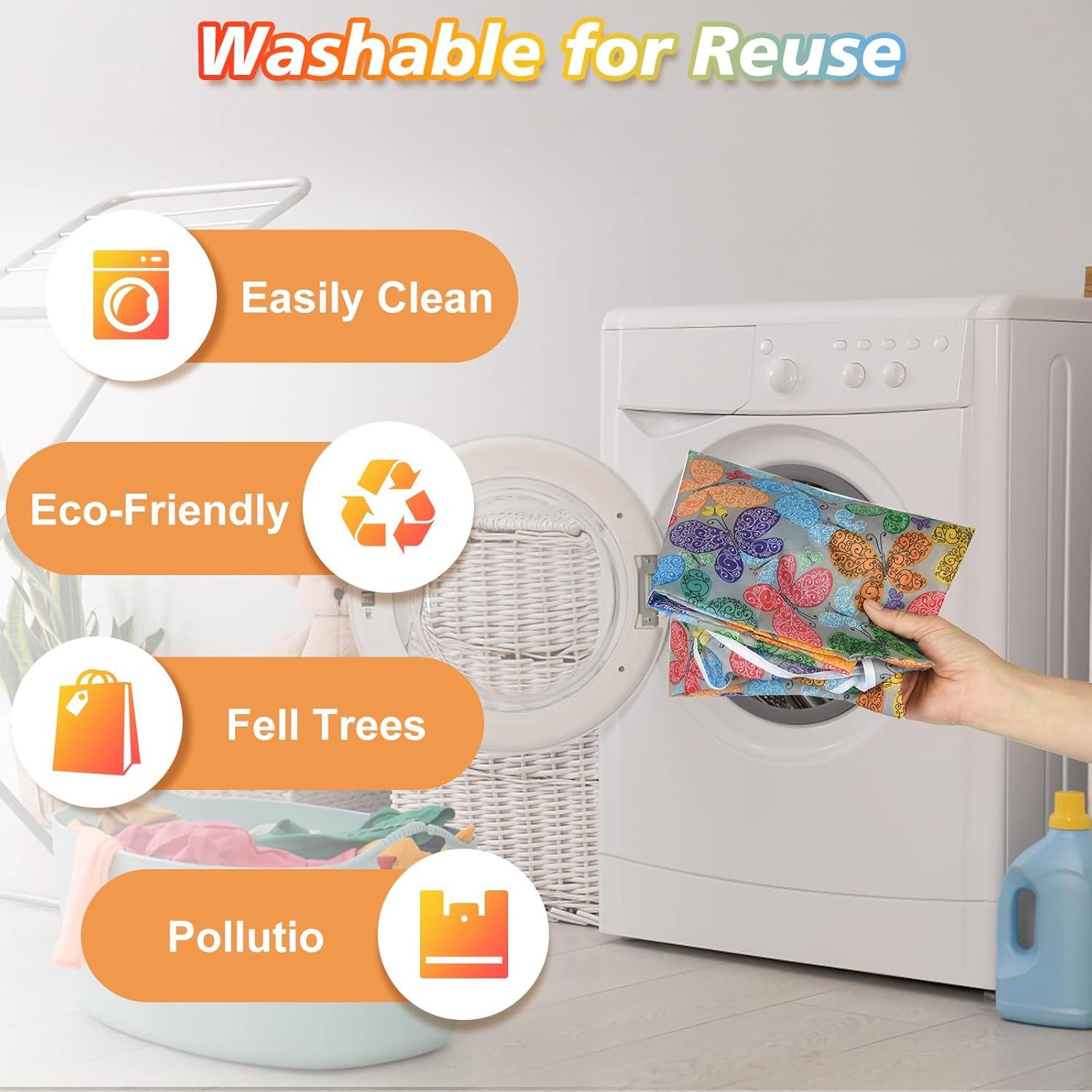 Bolsas de Compras Reutilizables MIAHART Nylon Impermeable 37.8x60cm