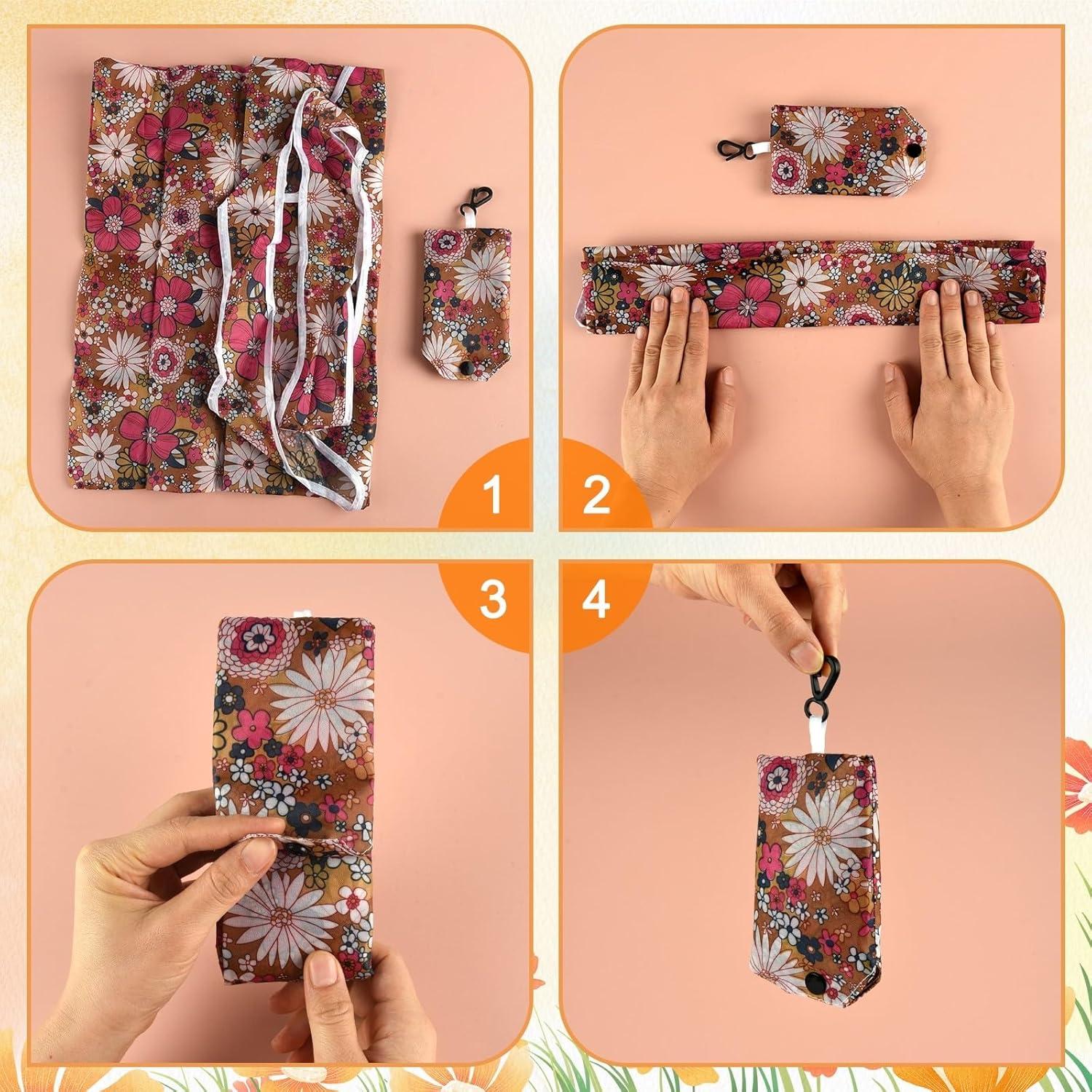 Bolsas de Compras Reutilizables MIAHART Nylon Impermeable 37.8x60cm