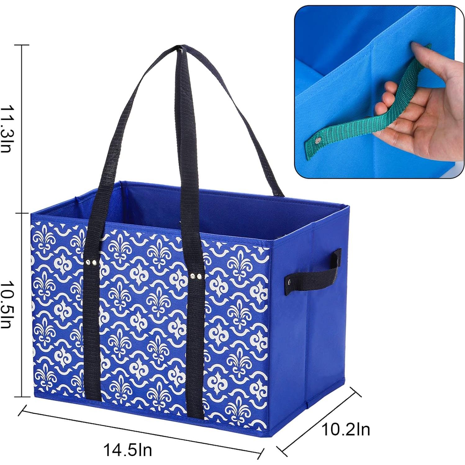 Bolsas de Compras Reutilizables WUWEOT 4 Pack Grande 36.8x26.7cm