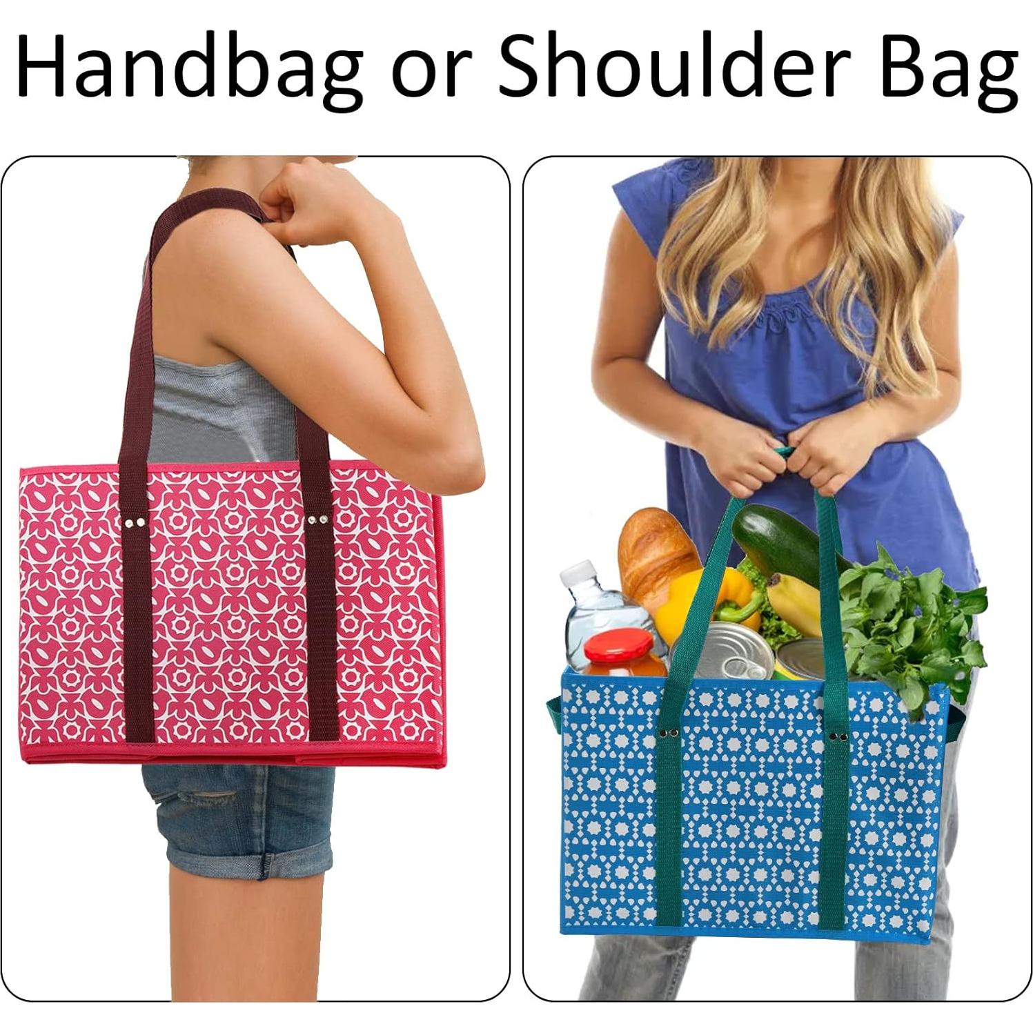 Bolsas de Compras Reutilizables WUWEOT 4 Pack Grande 36.8x26.7cm