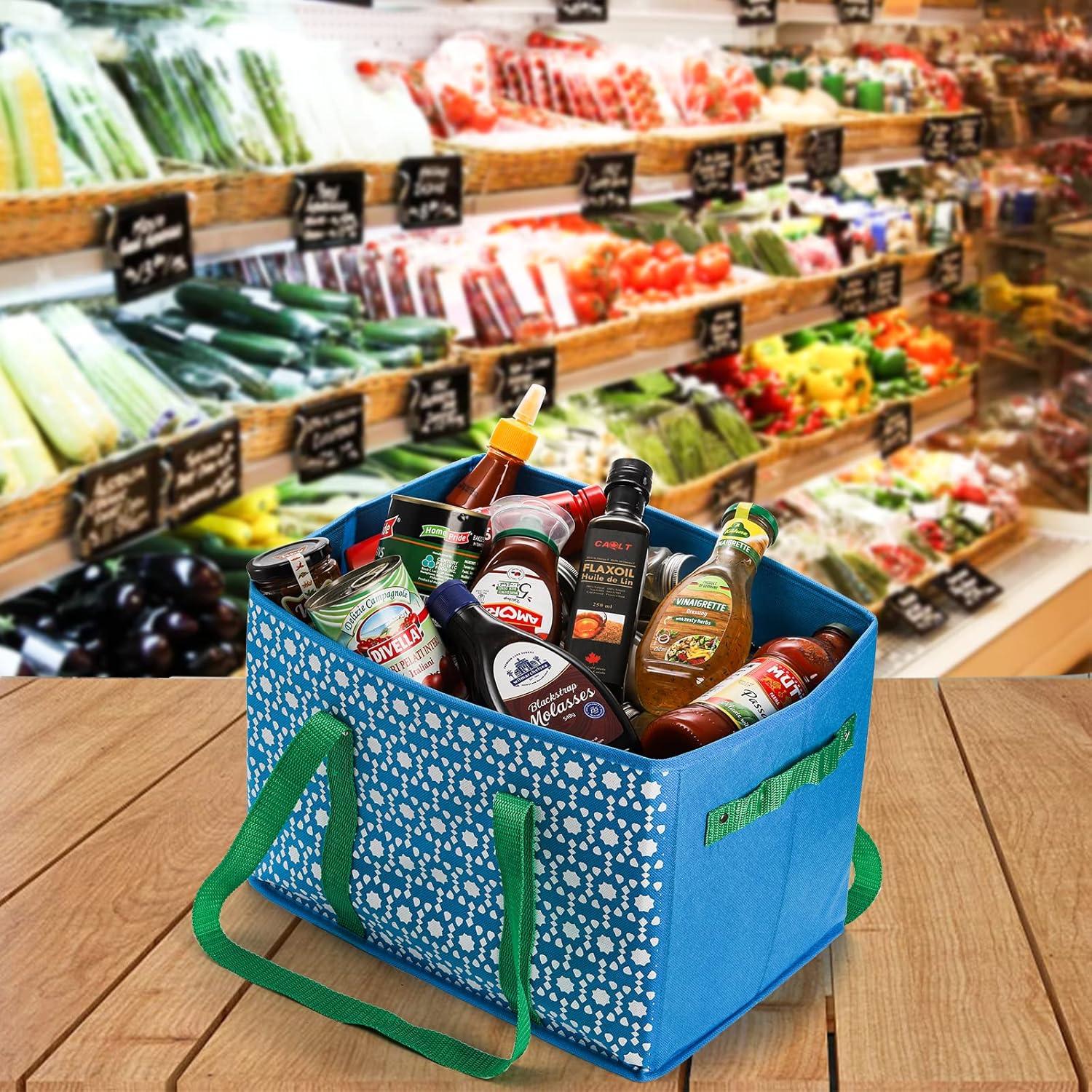 Bolsas de Compras Reutilizables WUWEOT 4 Pack Grande 36.8x26.7cm