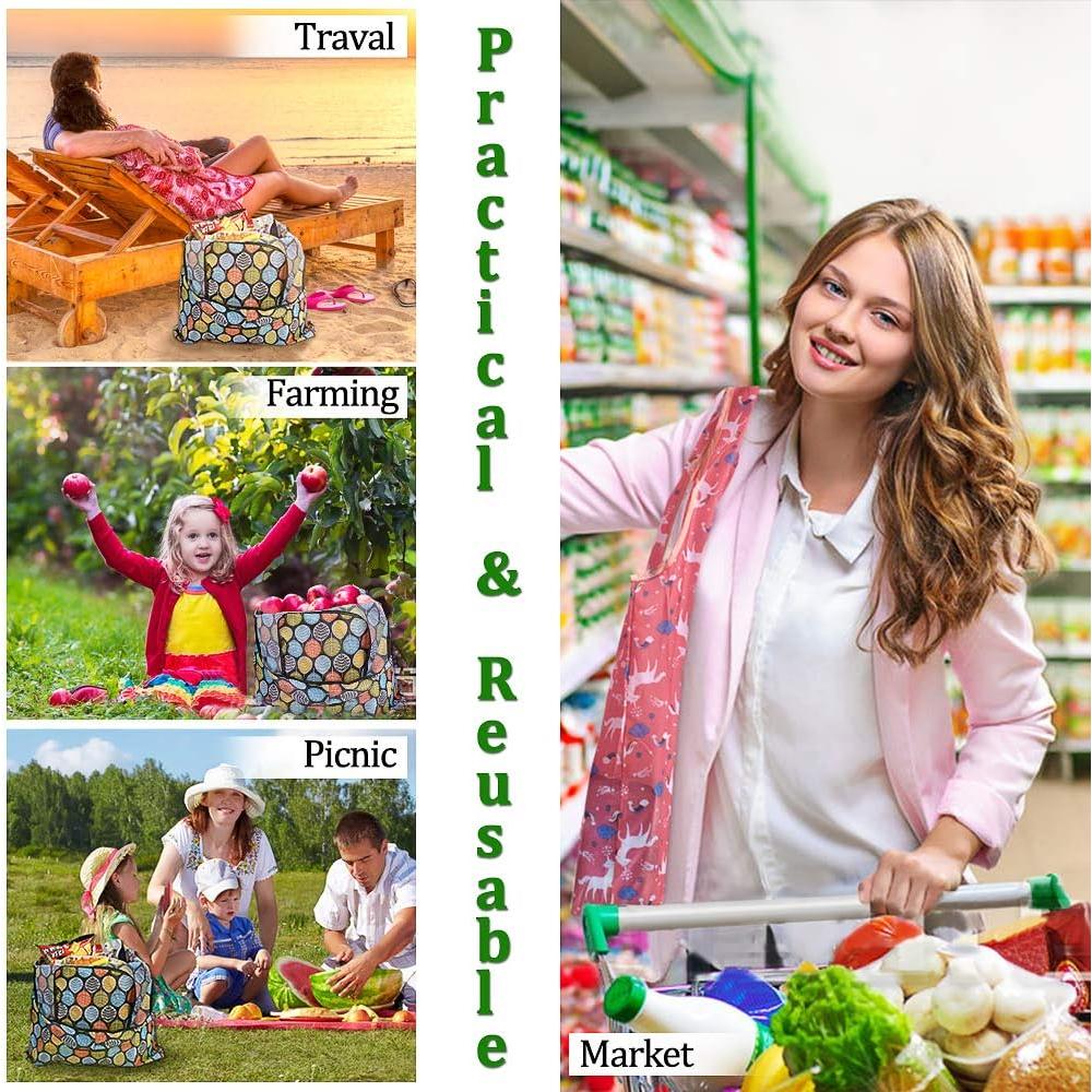 Paquete de 10 Bolsas de Compras Reutilizables SZUAH 18 kg