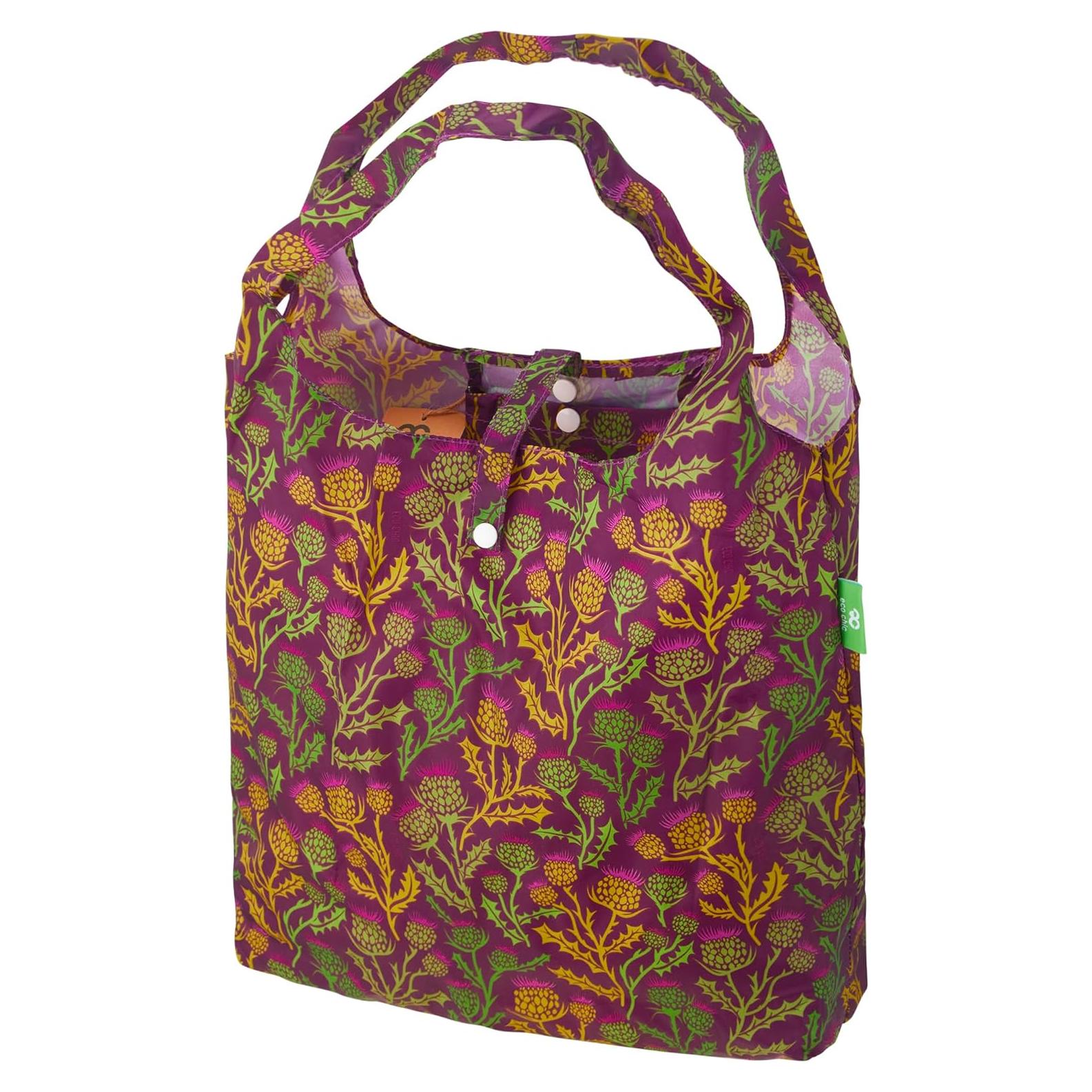 Bolsa de Compras Reutilizable ECO CHIC Púrpura - Plegable e Impermeable