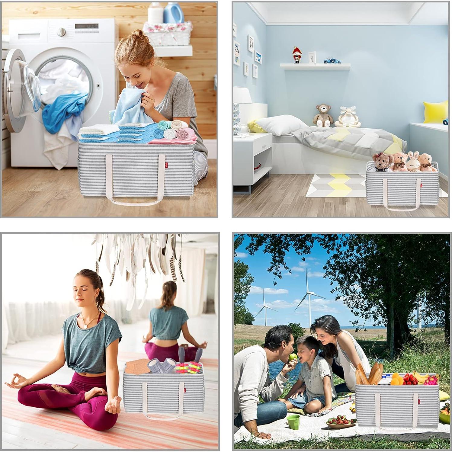 Bolsa de Compras Reutilizable LHZK 57x26x30cm Gris