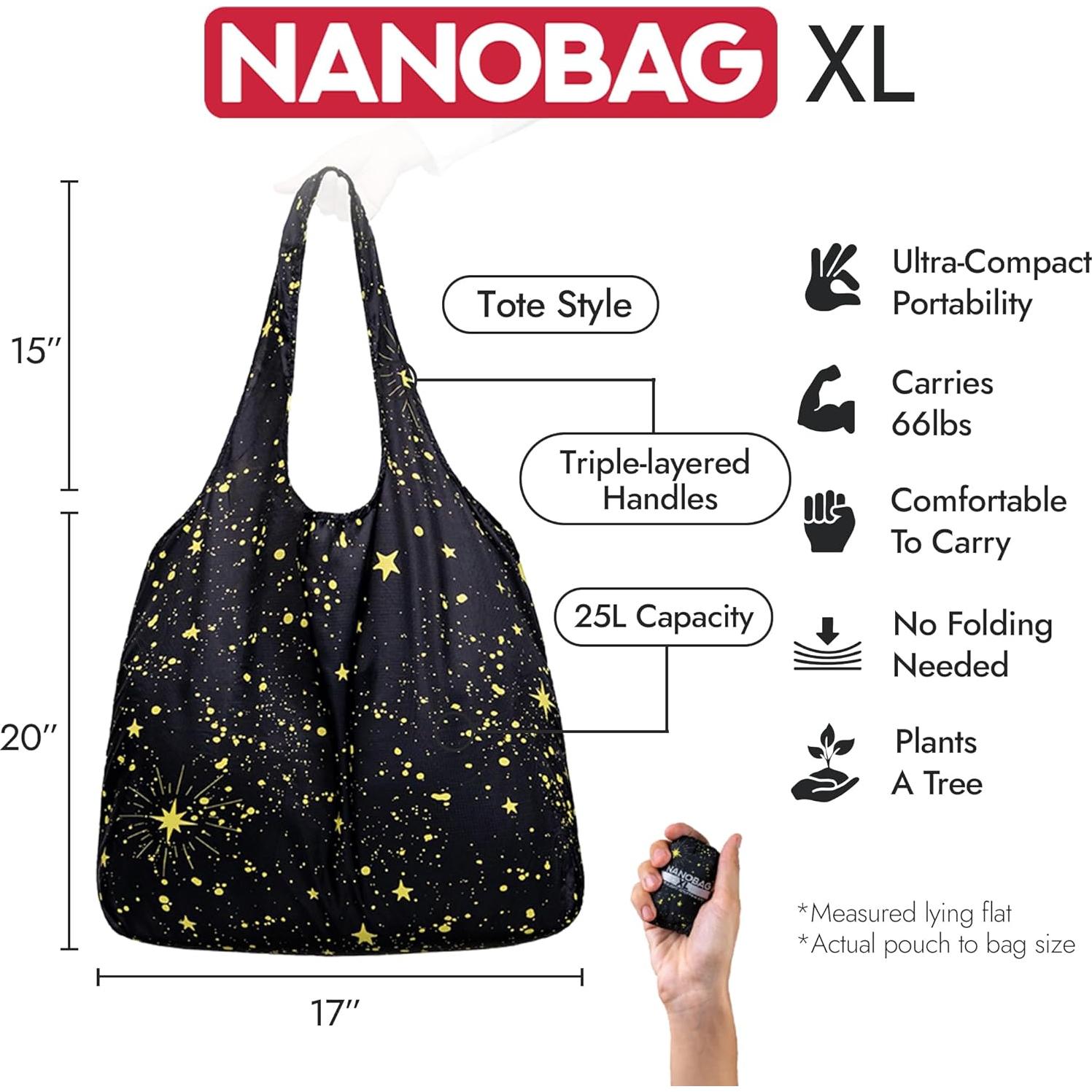Bolsa Tote XL Nanobag Olas Azules - Ecológica y Reutilizable