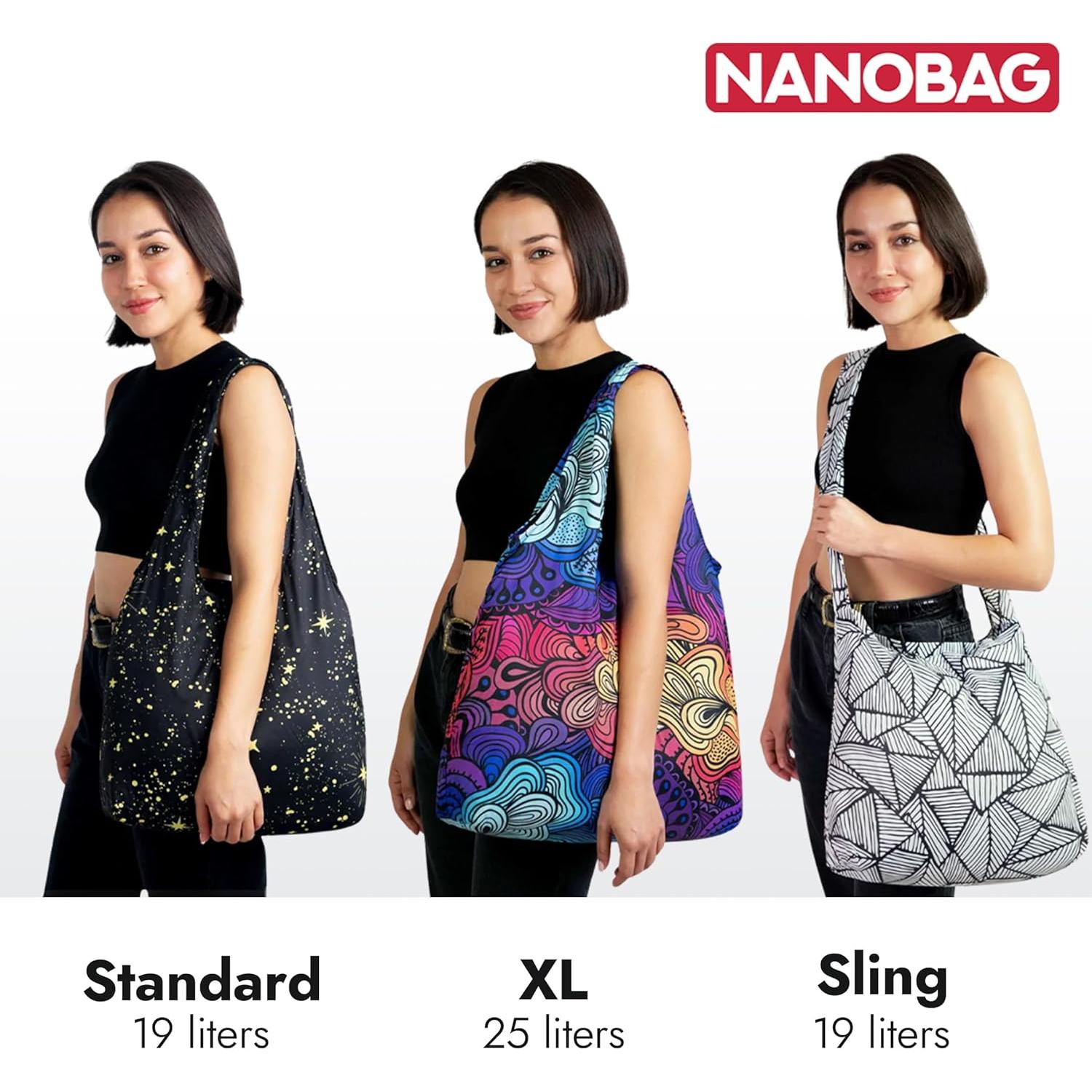 Bolsa Tote XL Nanobag Olas Azules - Ecológica y Reutilizable