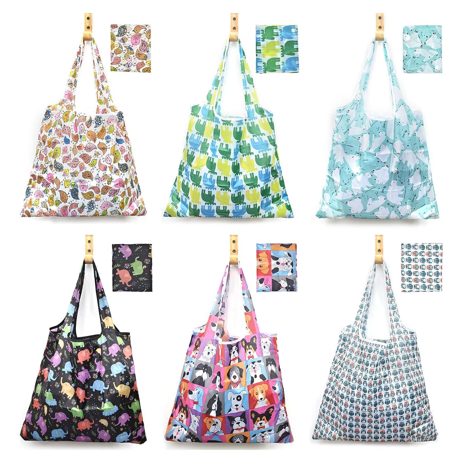 6 Bolsas de Compras Reutilizables XL Nylon Ripstop 22.68 kg