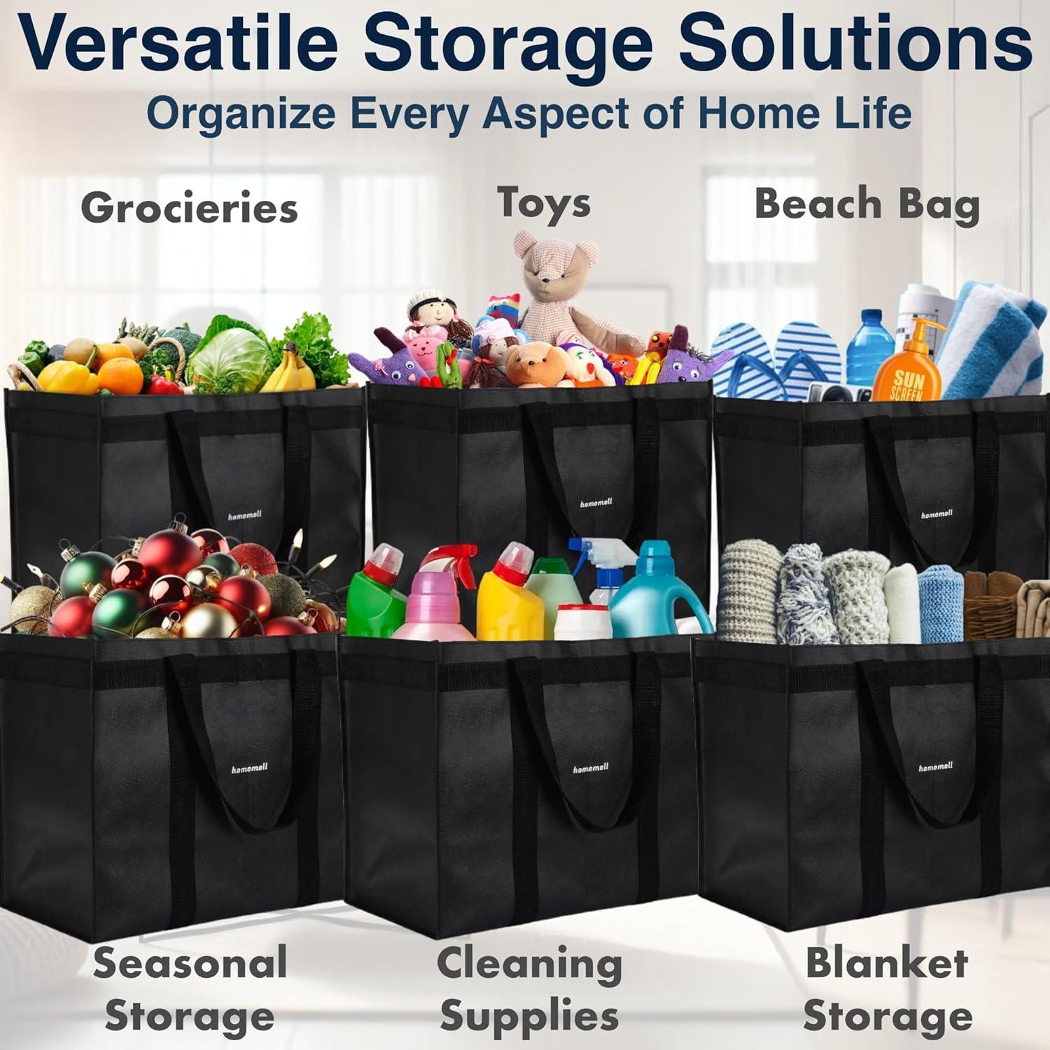 Bolsas de Compras Reutilizables Hommell, Paquete de 6, 45.36 kg