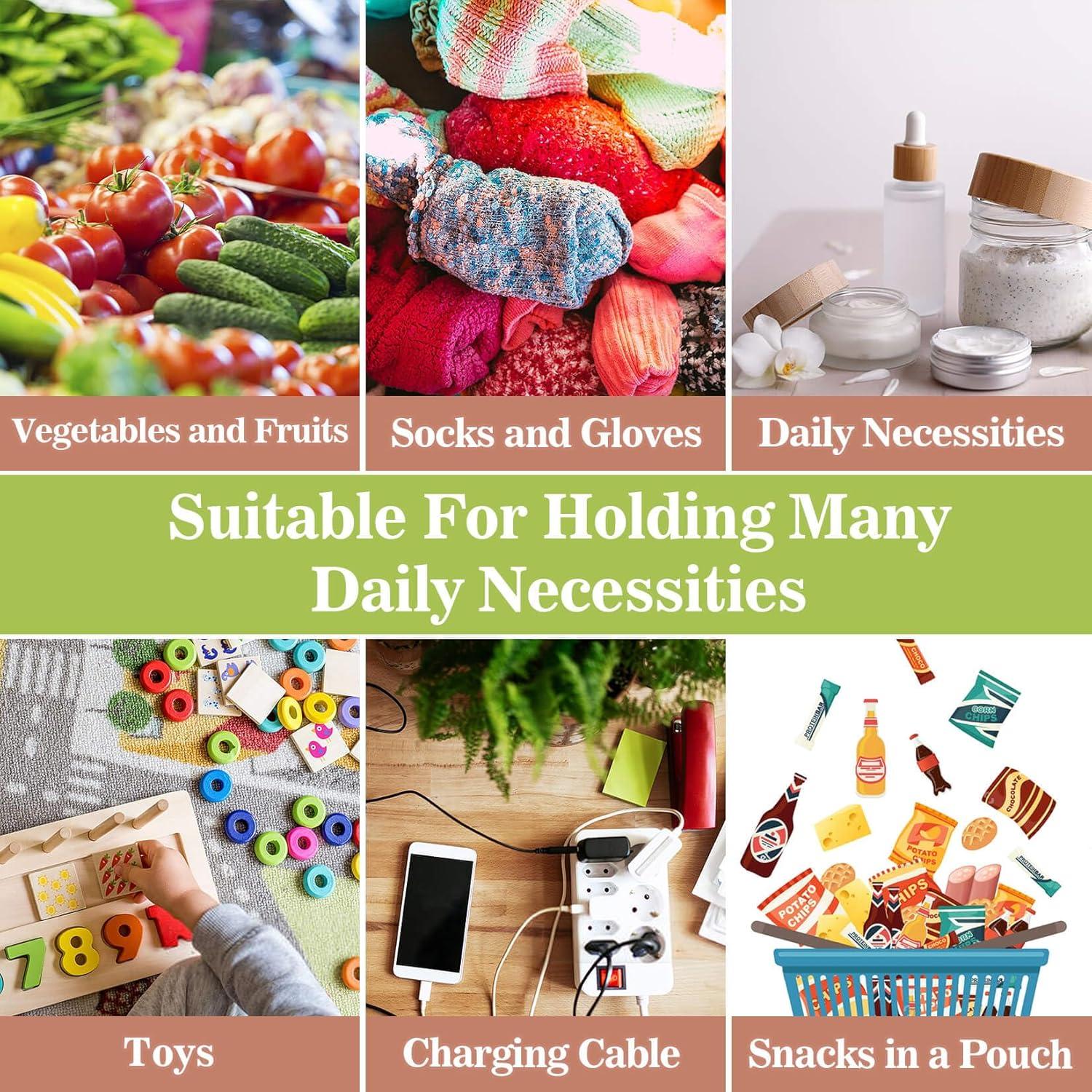 Paquete de 6 Bolsas Reutilizables de Malla de Algodón 20x30 cm