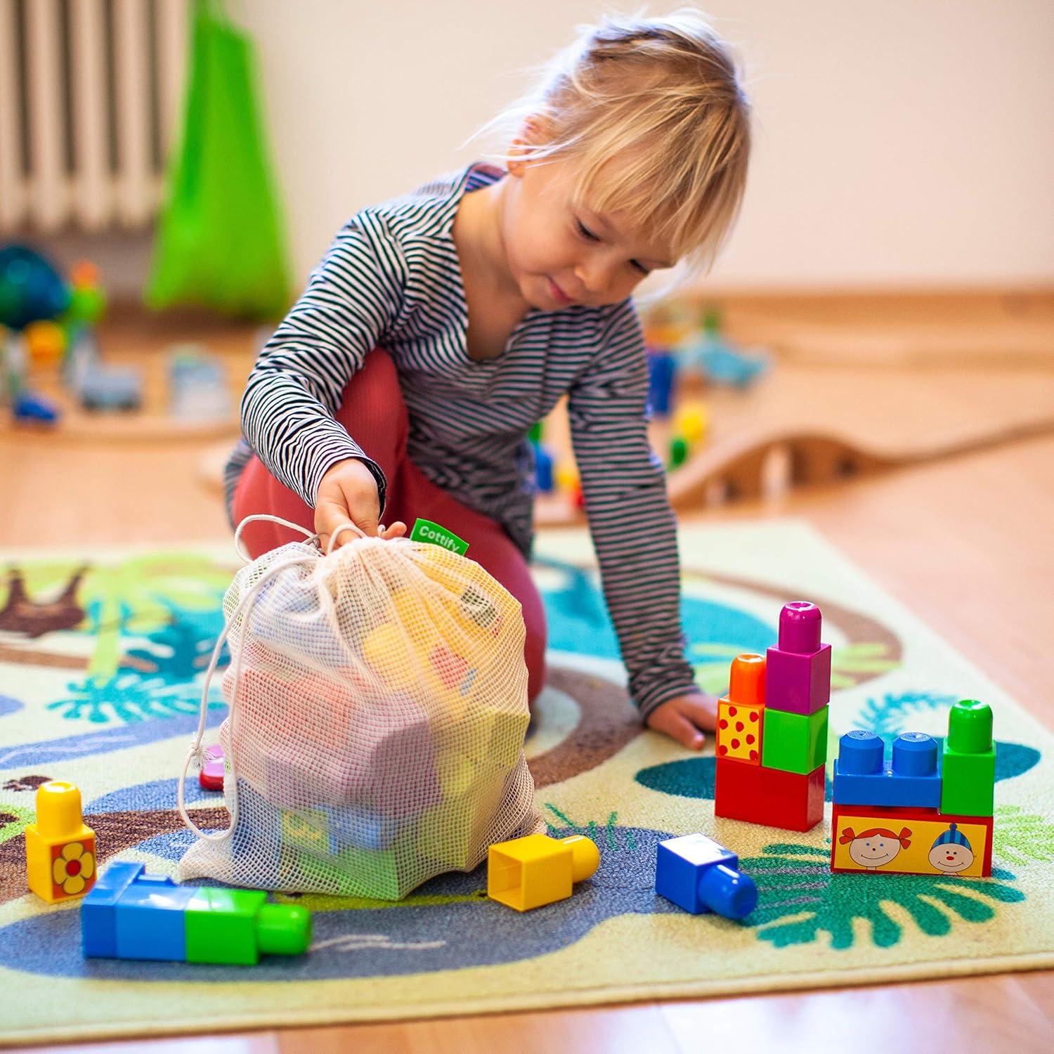 12 Bolsas Reutilizables de Algodón Orgánico Cottify - 4 Tamaños