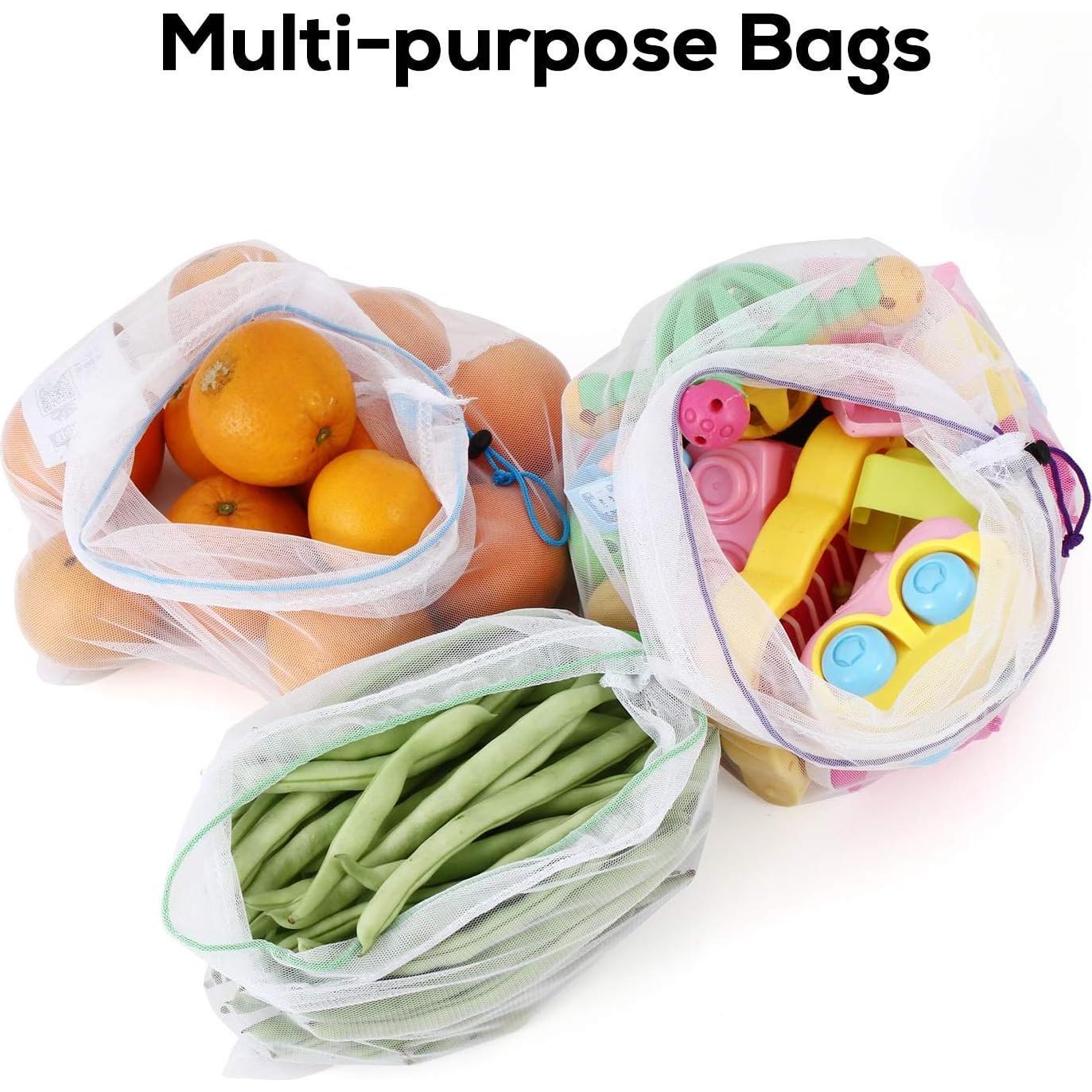 Bolsas de Malla Reutilizables SPLF 12 Pcs para Alimentos