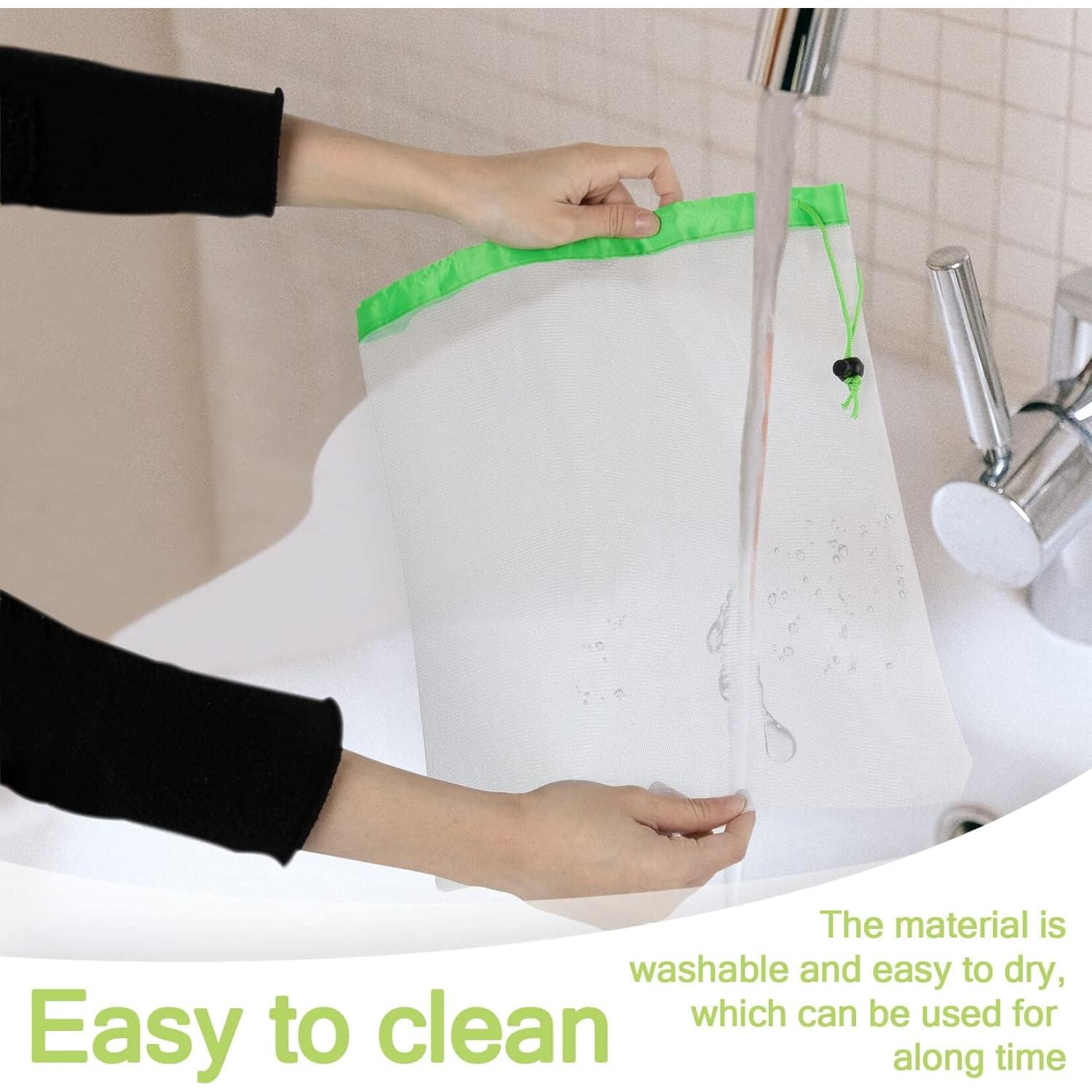 12 Bolsas Reutilizables MAQIHAN de Malla para Verduras y Frutas