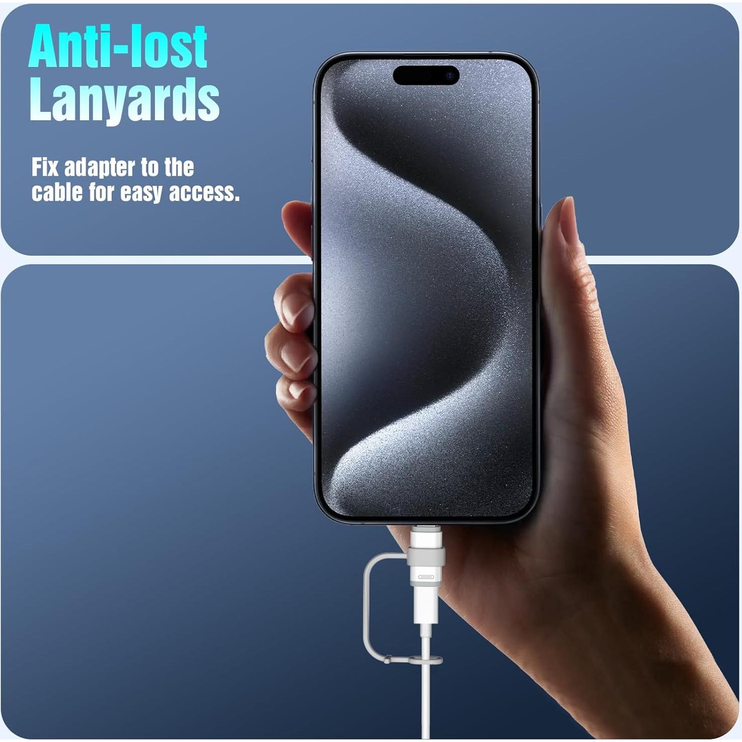 Adaptador Lightning a USB-C TiMOVO, 4 piezas, carga y datos