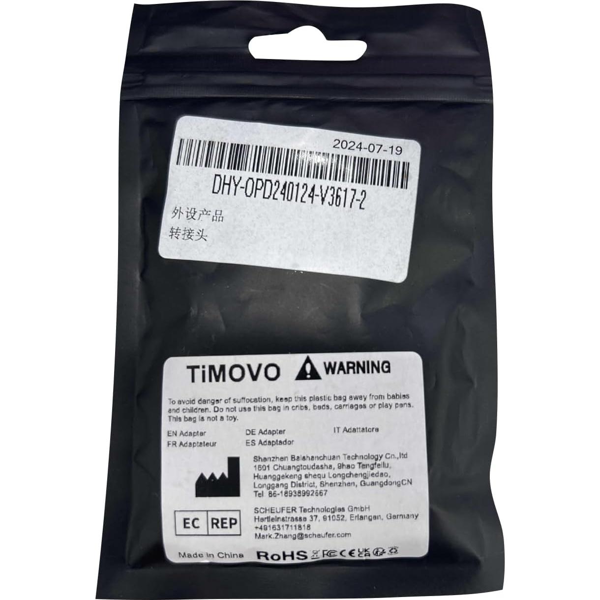 Adaptador Lightning a USB-C TiMOVO, 4 piezas, carga y datos