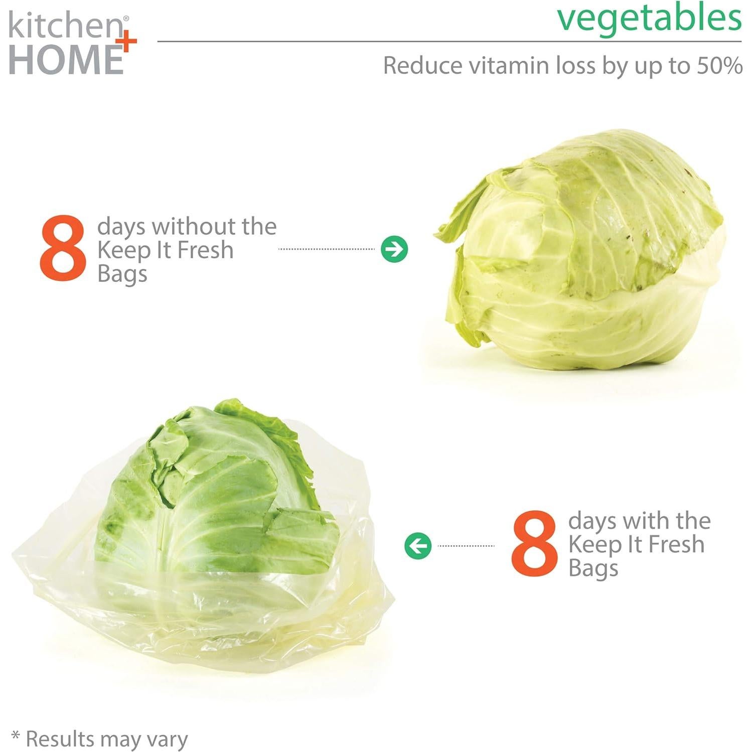 Bolsas Reutilizables Kitchen Home 30 Unidades Sin BPA 1 Galón