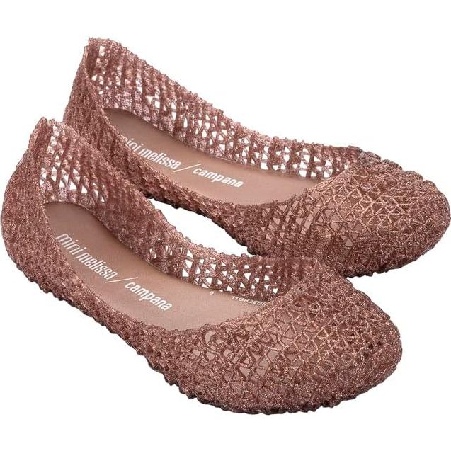 Zapatos Mini Melissa Campana Papel para Niñas - Glitter Rosa