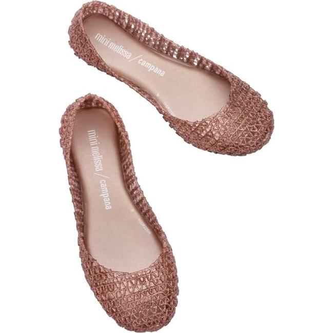 Zapatos Mini Melissa Campana Papel para Niñas - Glitter Rosa