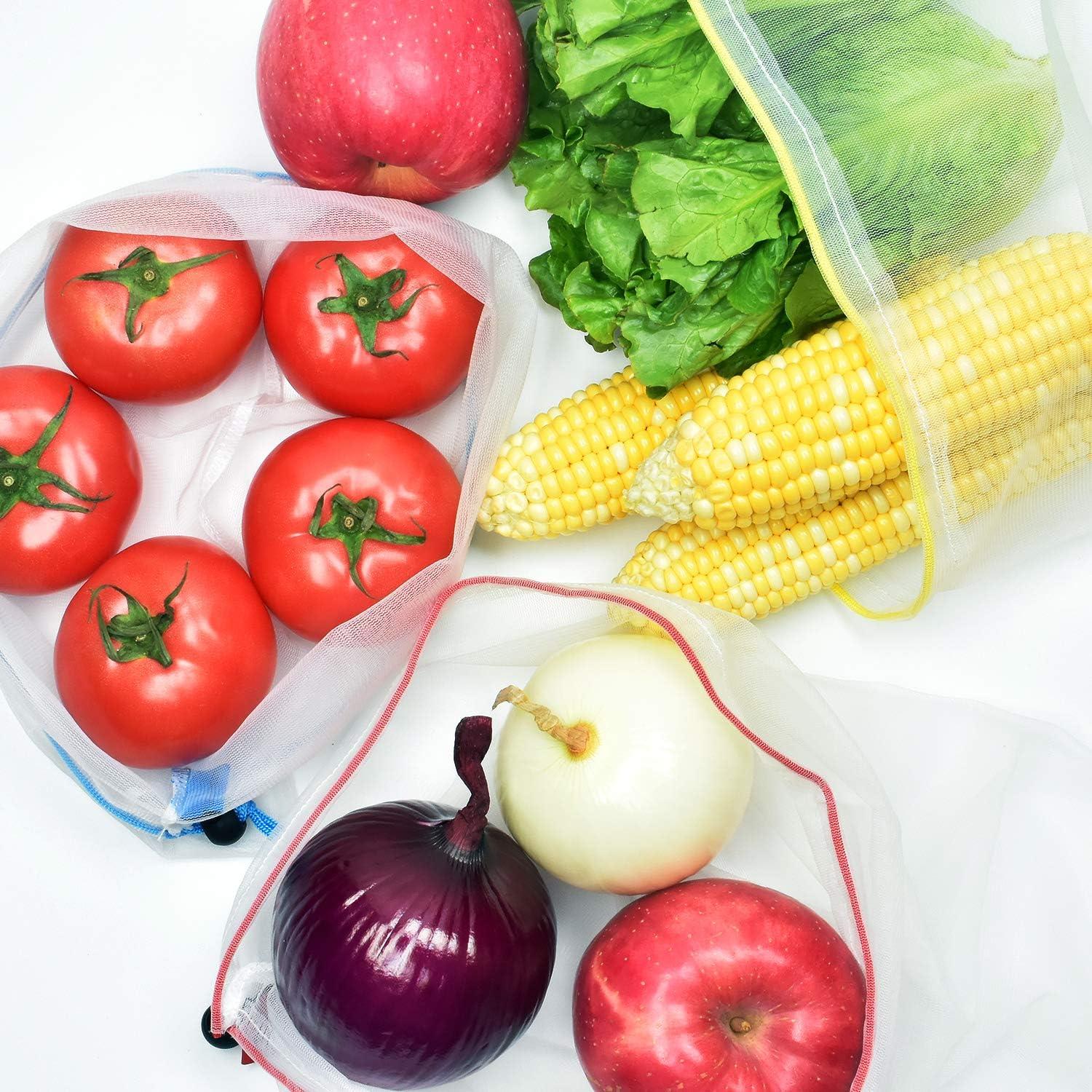 Bolsas Reutilizables Mipruct 24 Pack Malla Transparente 3 Tamaños