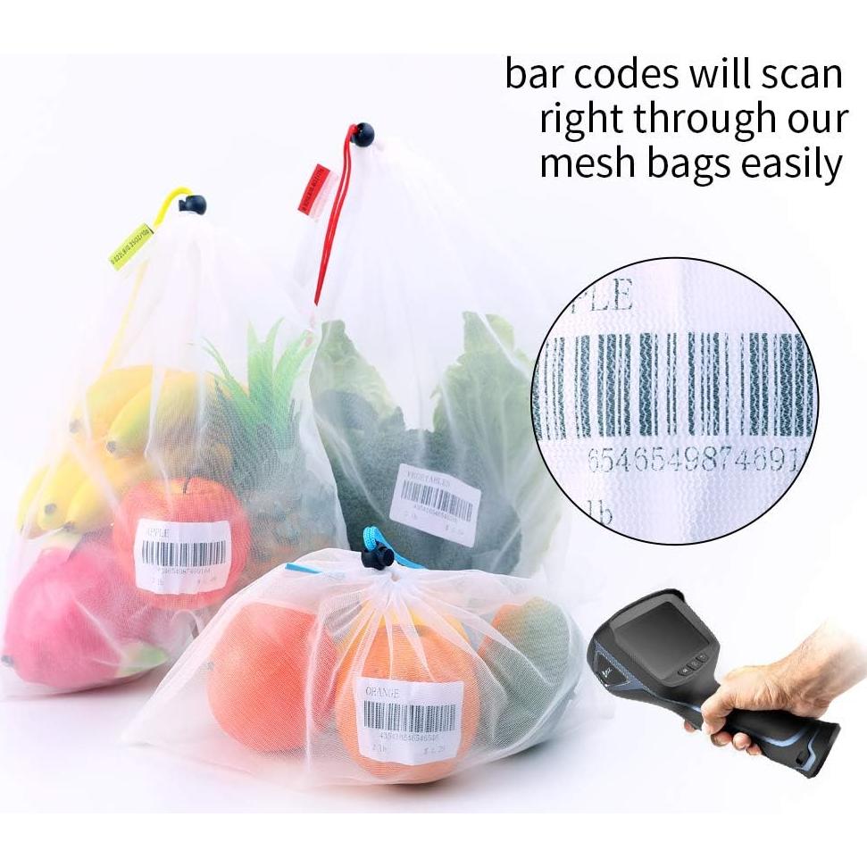 Bolsas Reutilizables Mipruct 24 Pack Malla Transparente 3 Tamaños