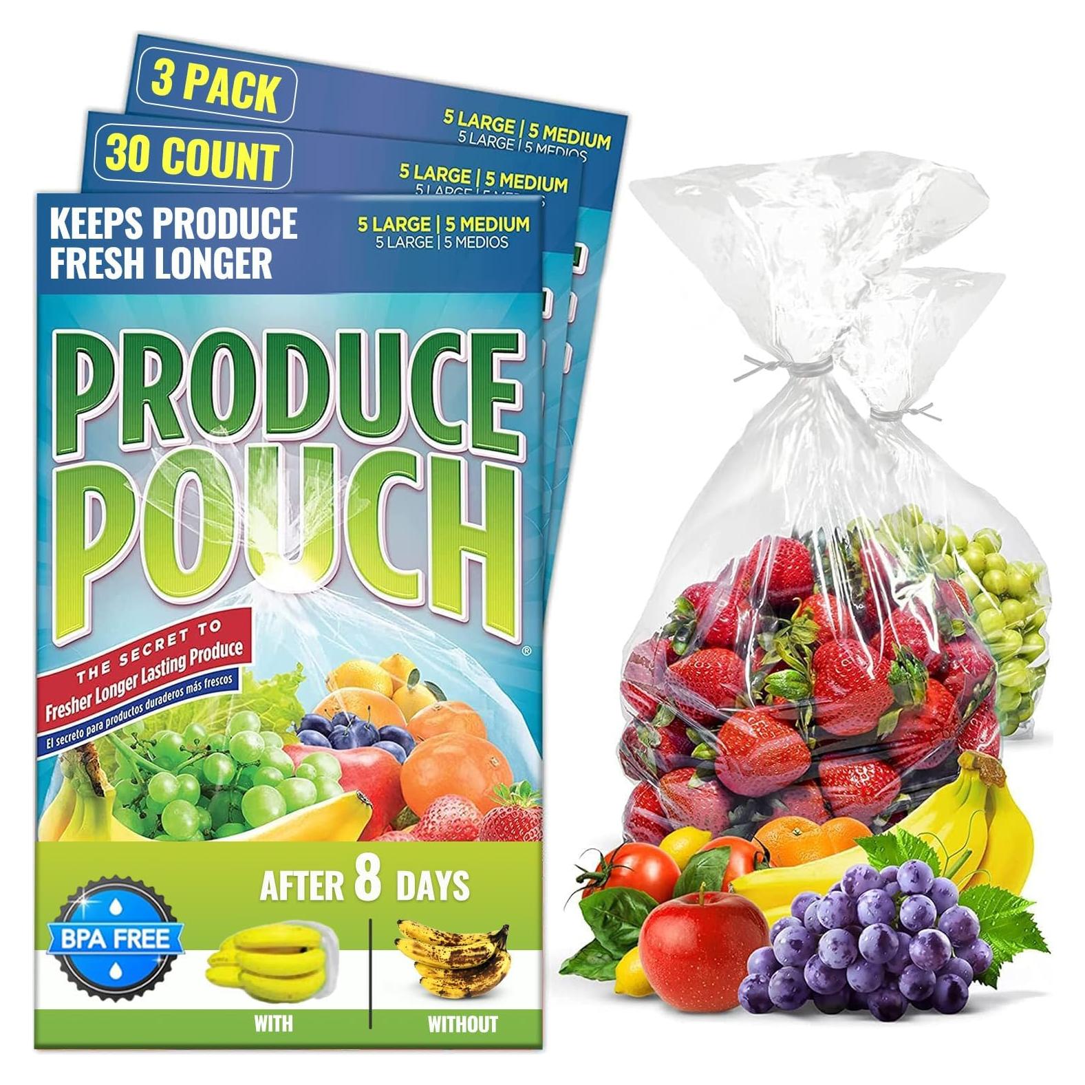 Bolsas Reutilizables Produce Pouch 30 Unidades 15M 15L