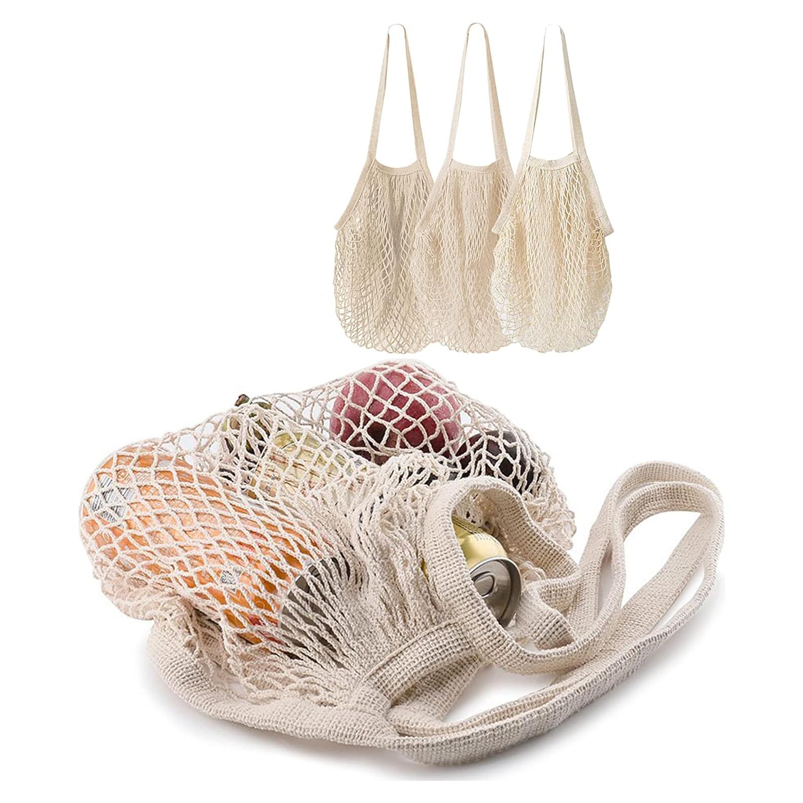 Bolsas de Compras Reutilizables Mercurhouse 3 Paquetes Algodón