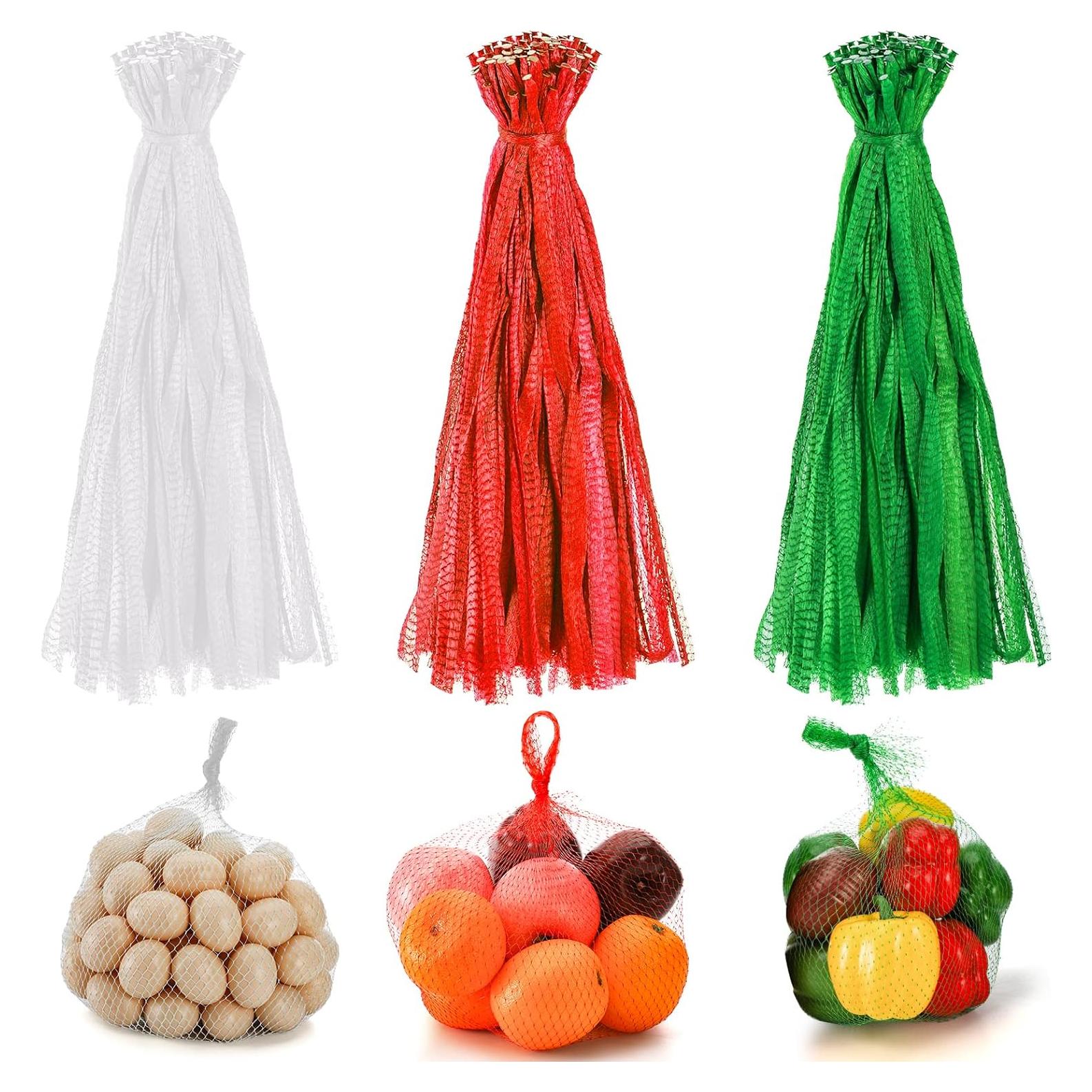 Frcctre 300 Bolsas de Malla Plástica Reutilizables 58.4 cm