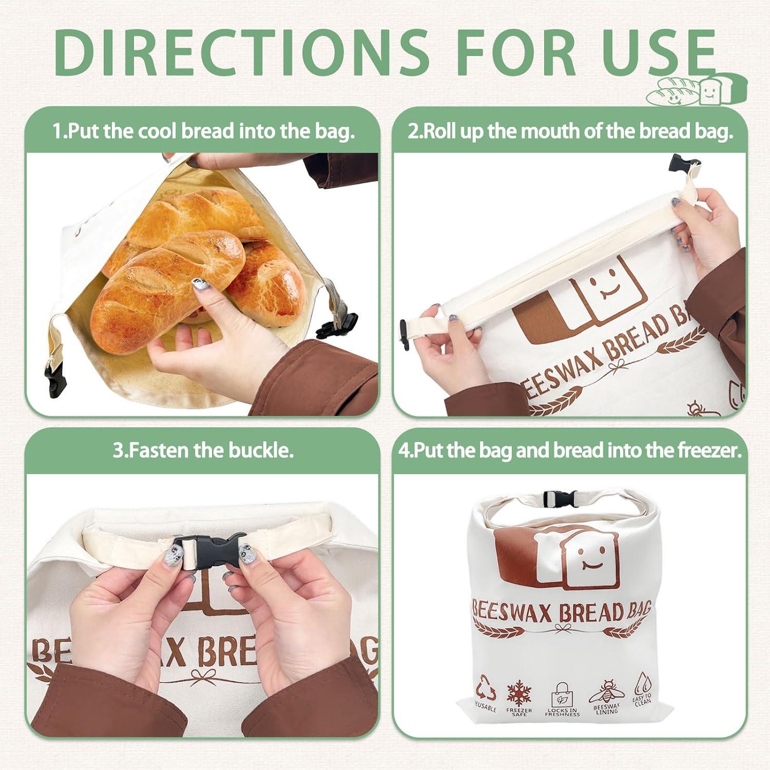 Bolsas Reutilizables de Cera de Abeja Airoads XL para Pan