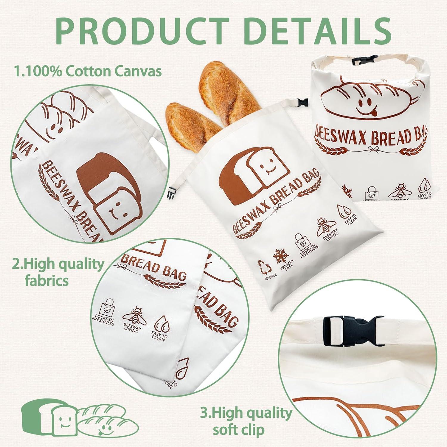 Bolsas Reutilizables de Cera de Abeja Airoads XL para Pan