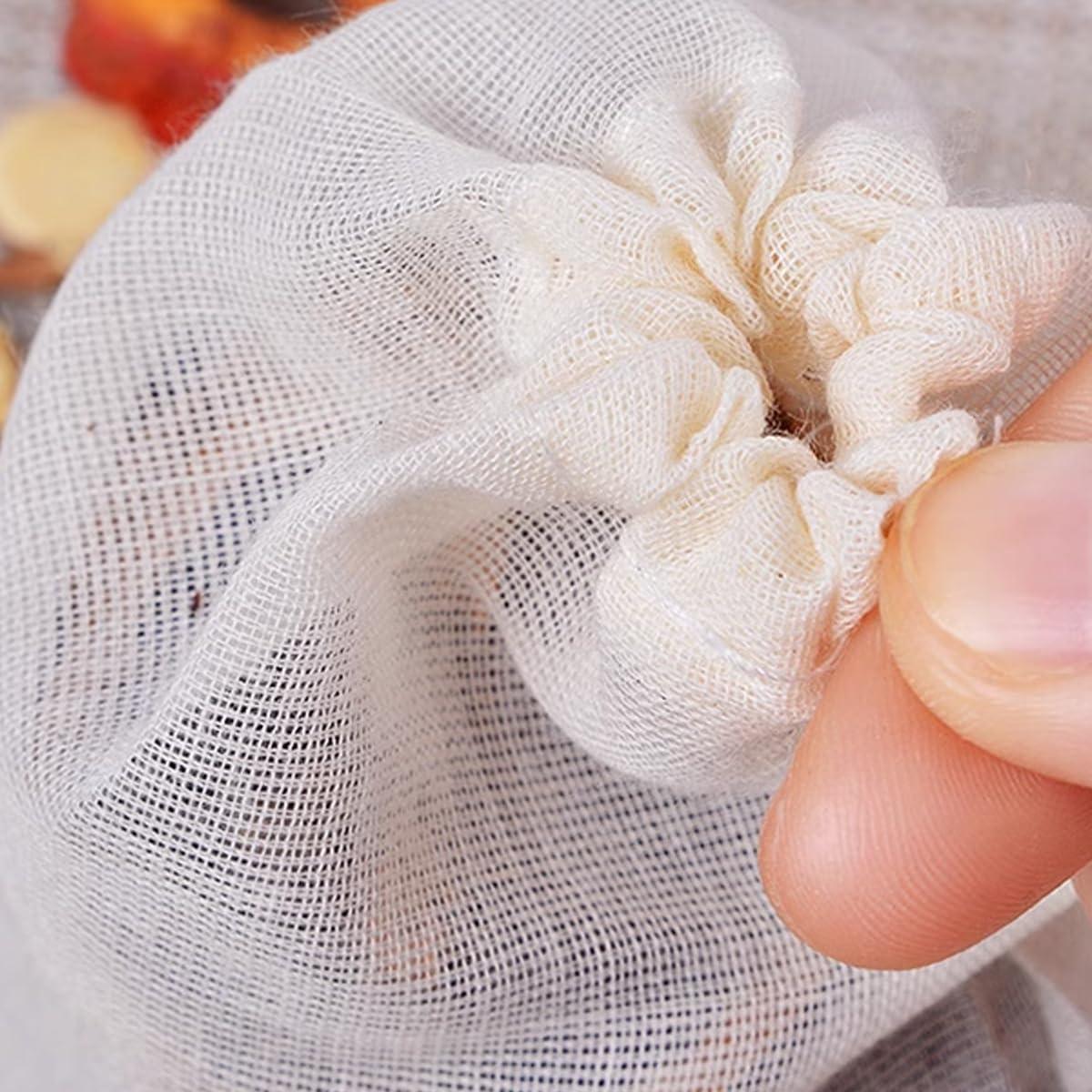 60 Bolsas de Té Reutilizables RONYOUNG 10x7.6 cm Beige