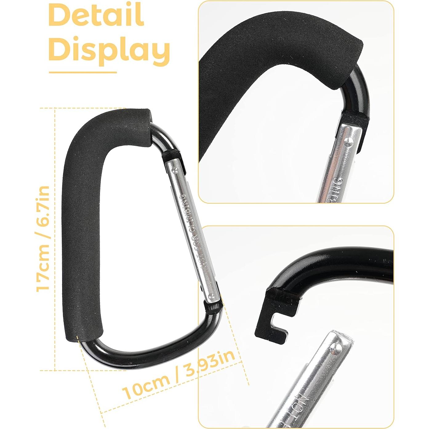 Ganchos para Cochecito DF Dualerv - 2 Paquetes de 16 cm