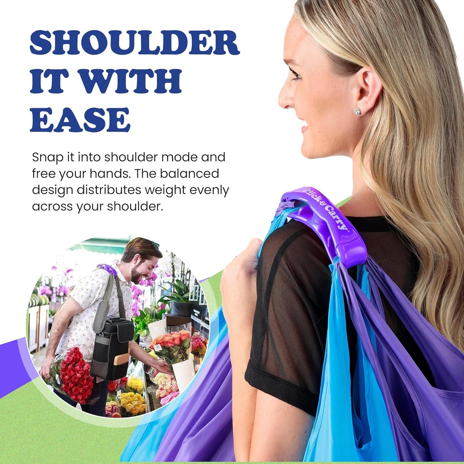 Soporte para bolsas Click & Carry - Transportador manos libres 45.4 kg