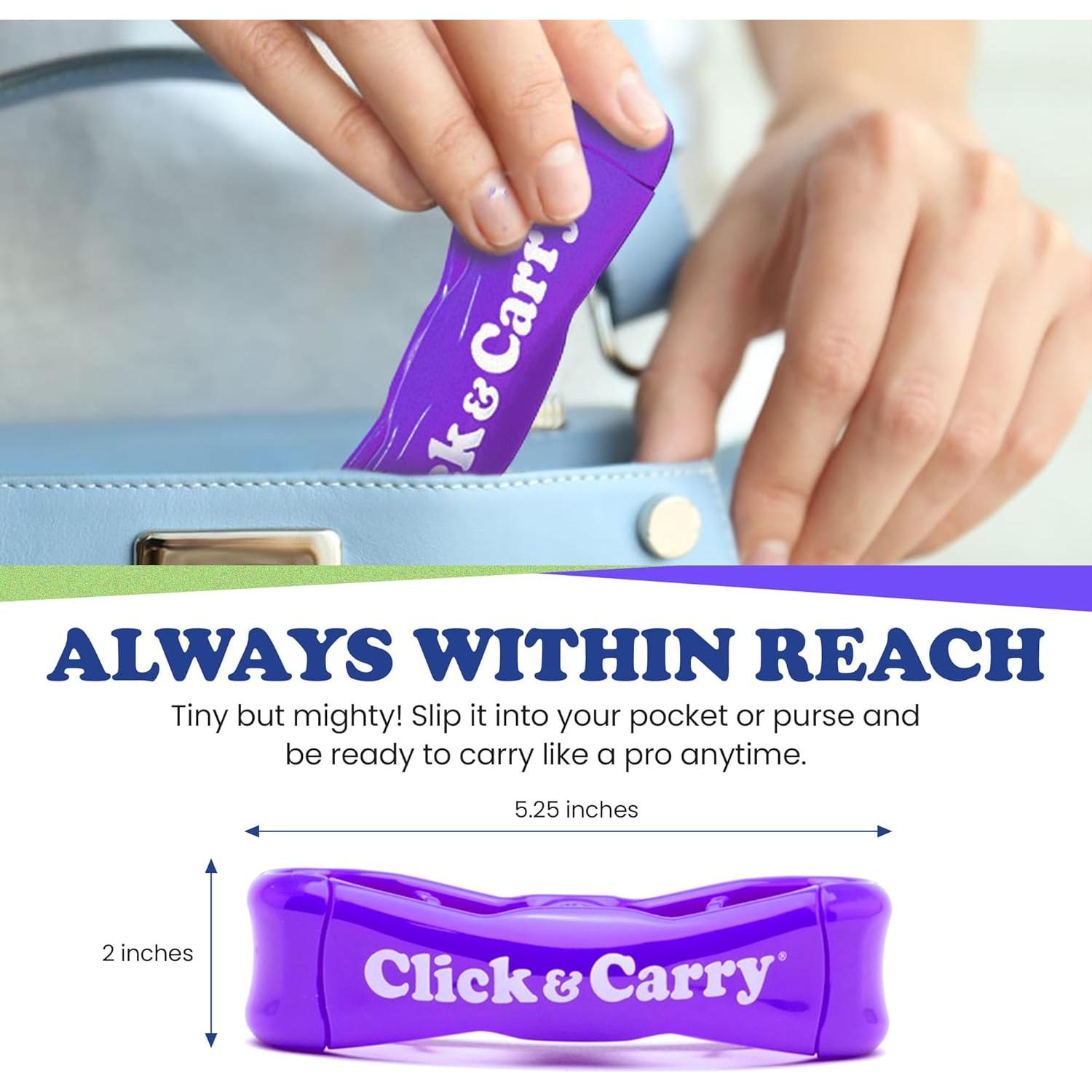 Soporte para bolsas Click & Carry - Transportador manos libres 45.4 kg