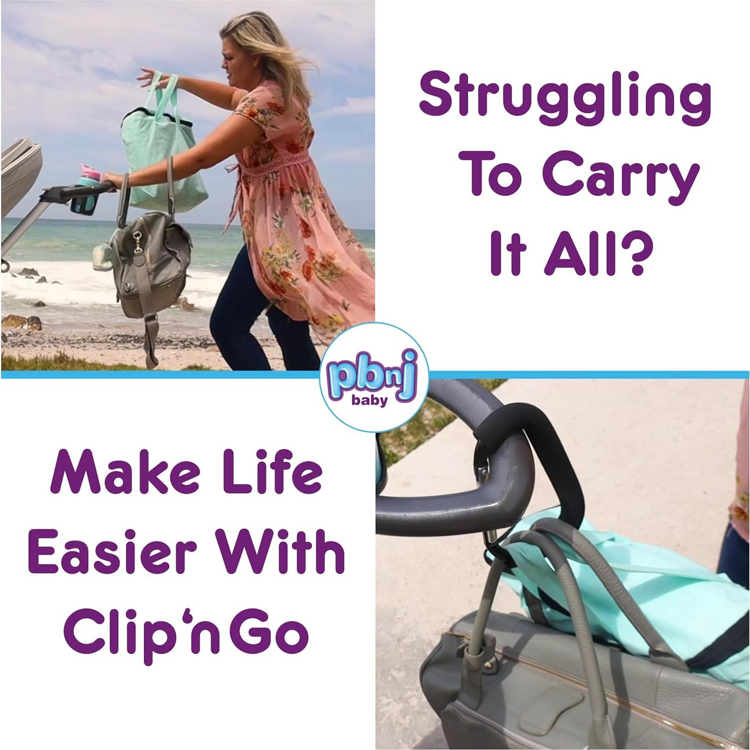 Ganchos para Cochecito PBnJ Clip n Go - 2 Paquetes