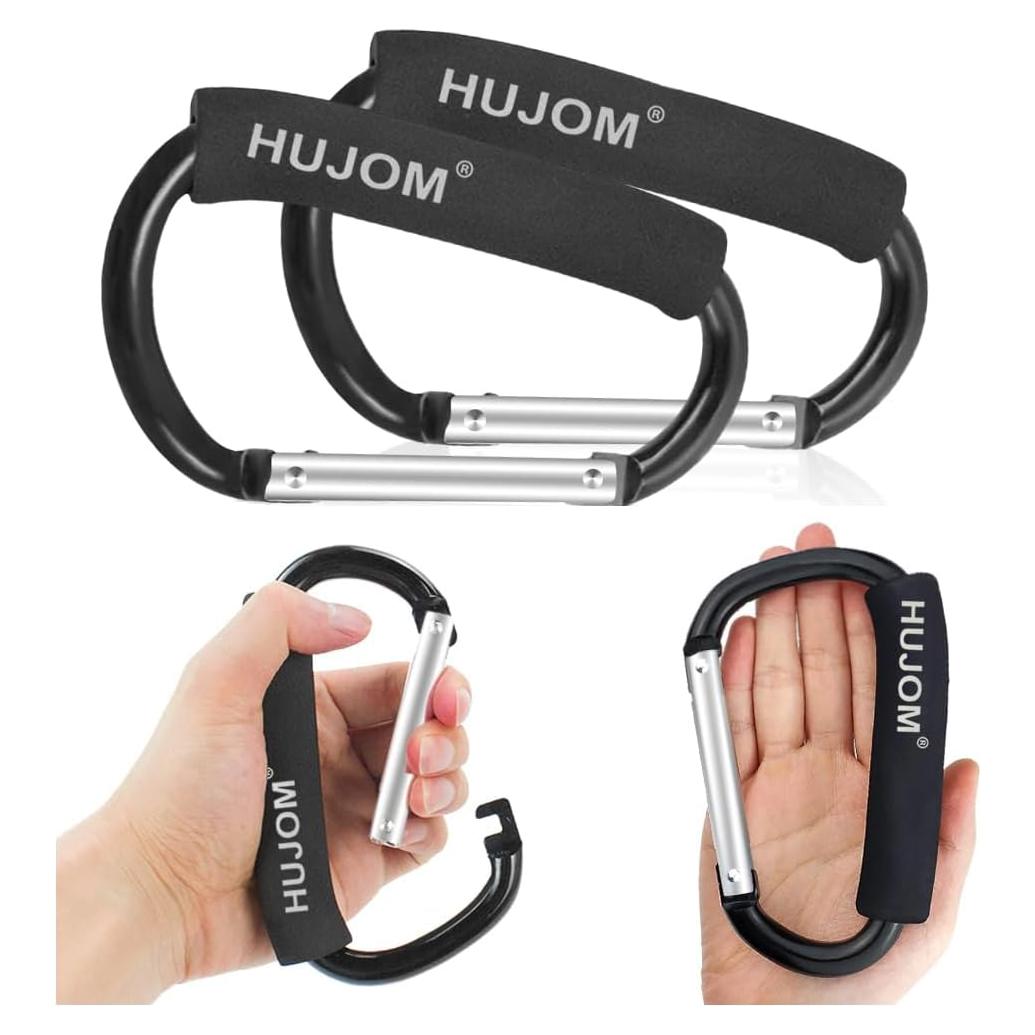 Ganchos para Cochecito Hujom 2 Pcs Clips Universales Grandes