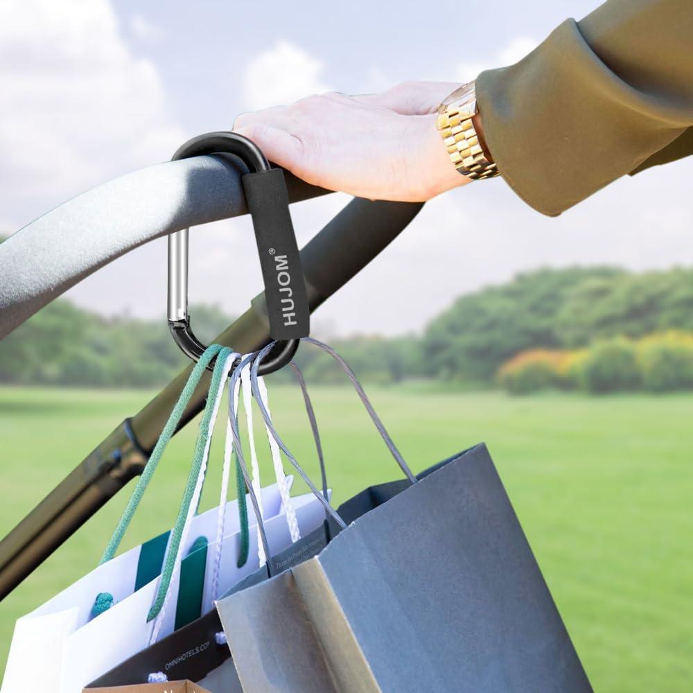 Ganchos para Cochecito Hujom 2 Pcs Clips Universales Grandes