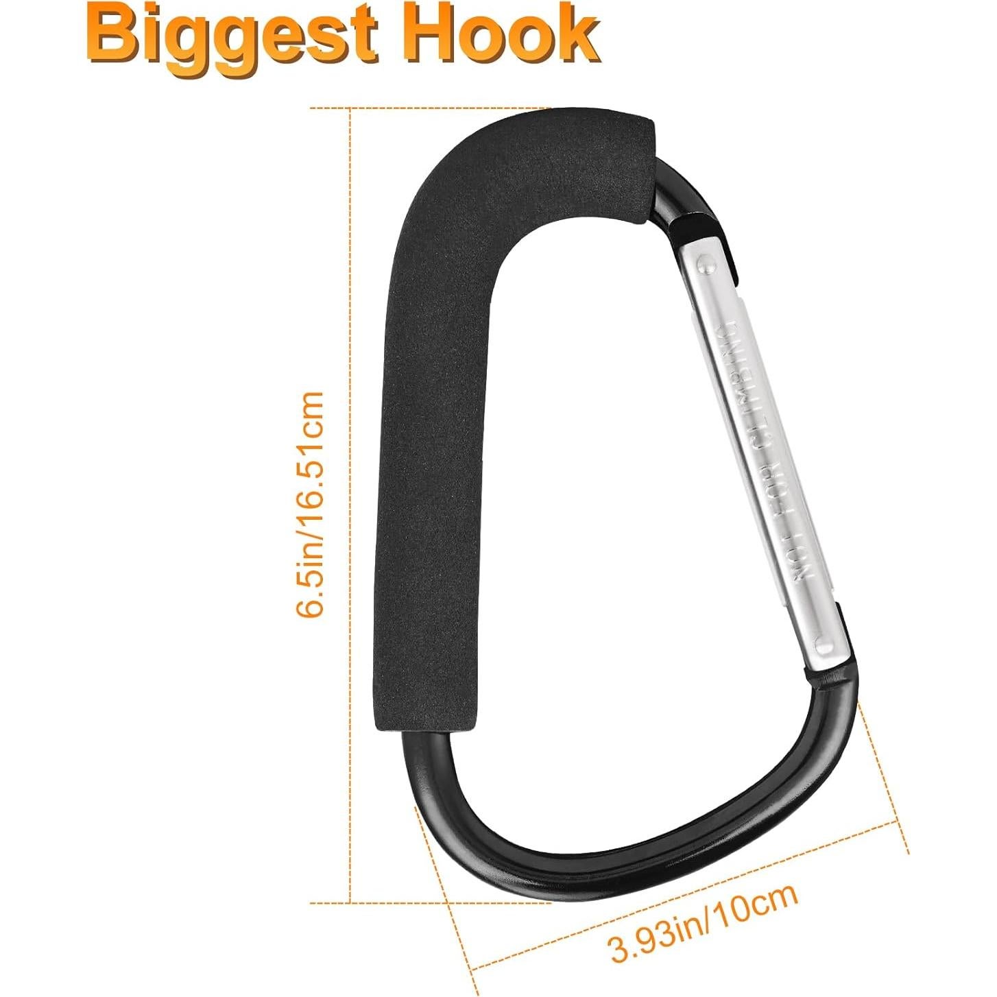 Paquete de 2 Ganchos para Cochecito 16.5cm x 10cm Alta Resistencia