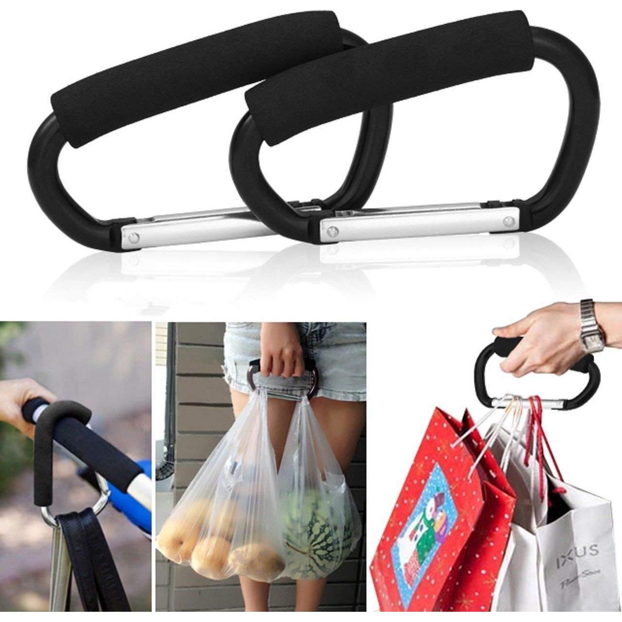 Soporte de Bolsa de Compras Magnoloran 4 Ganchos Aluminio Negro/Azul