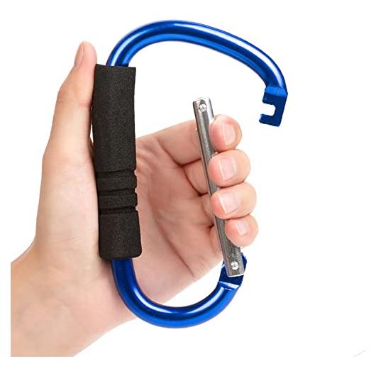 Ganchos para Cochecito Funbliss - 2 Piezas Antideslizantes Azul