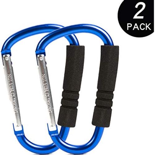 Ganchos para Cochecito Funbliss - 2 Piezas Antideslizantes Azul