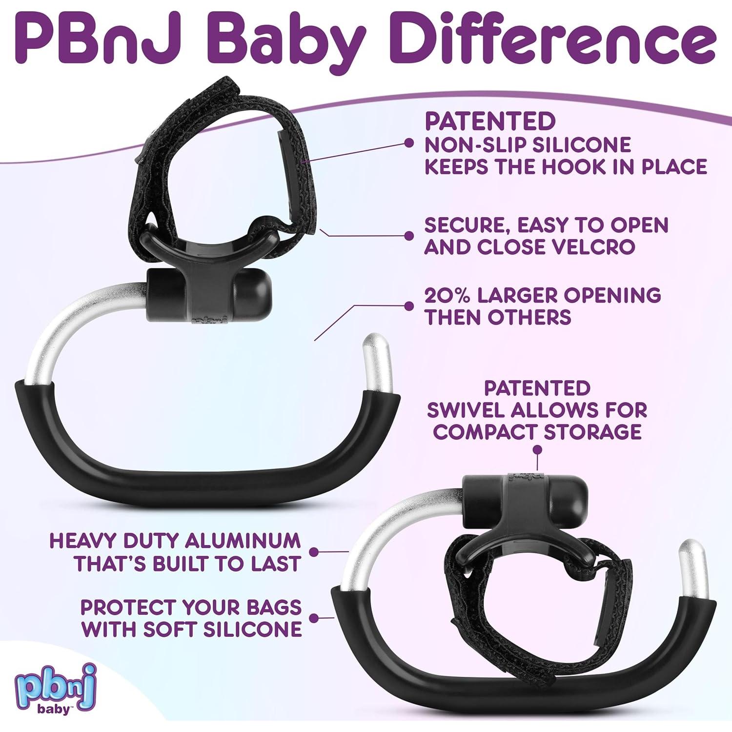 Ganchos para Cochecito PBnJ - Organizador de Bolsas Plegable