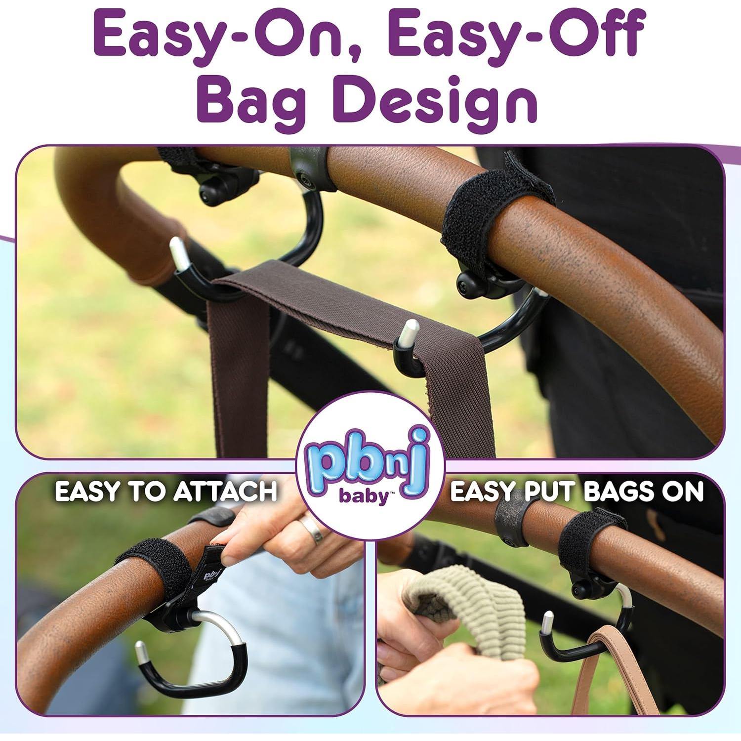 Ganchos para Cochecito PBnJ - Organizador de Bolsas Plegable