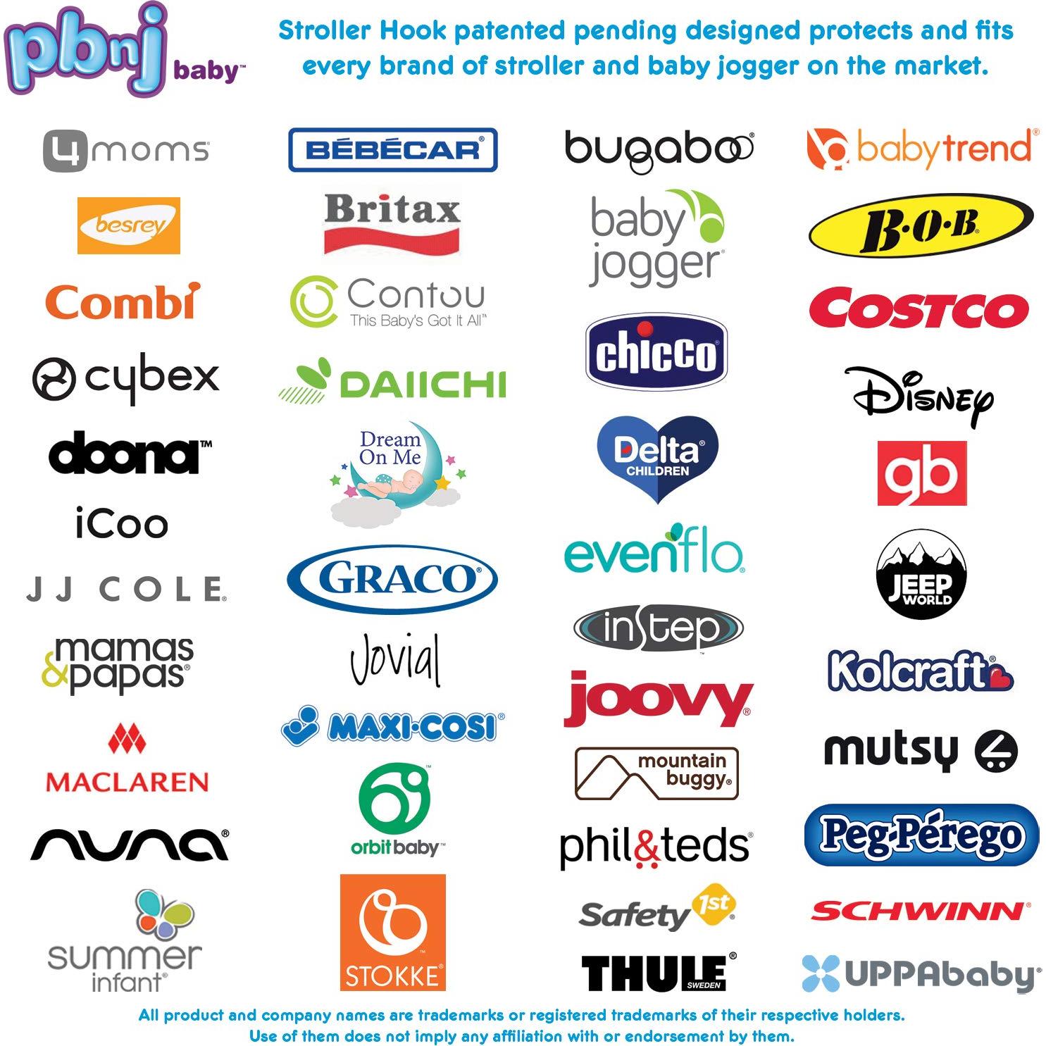 Ganchos para Cochecito PBnJ - Organizador de Bolsas Plegable