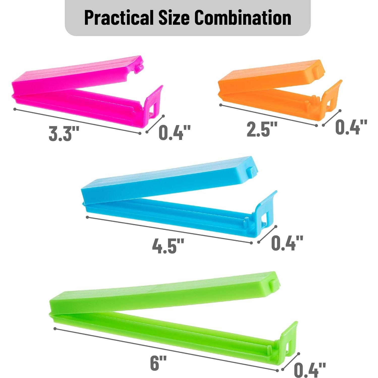 Clips para Sellar Bolsas de Comida Mr. Pen, 40 Piezas, 4 Tamaños