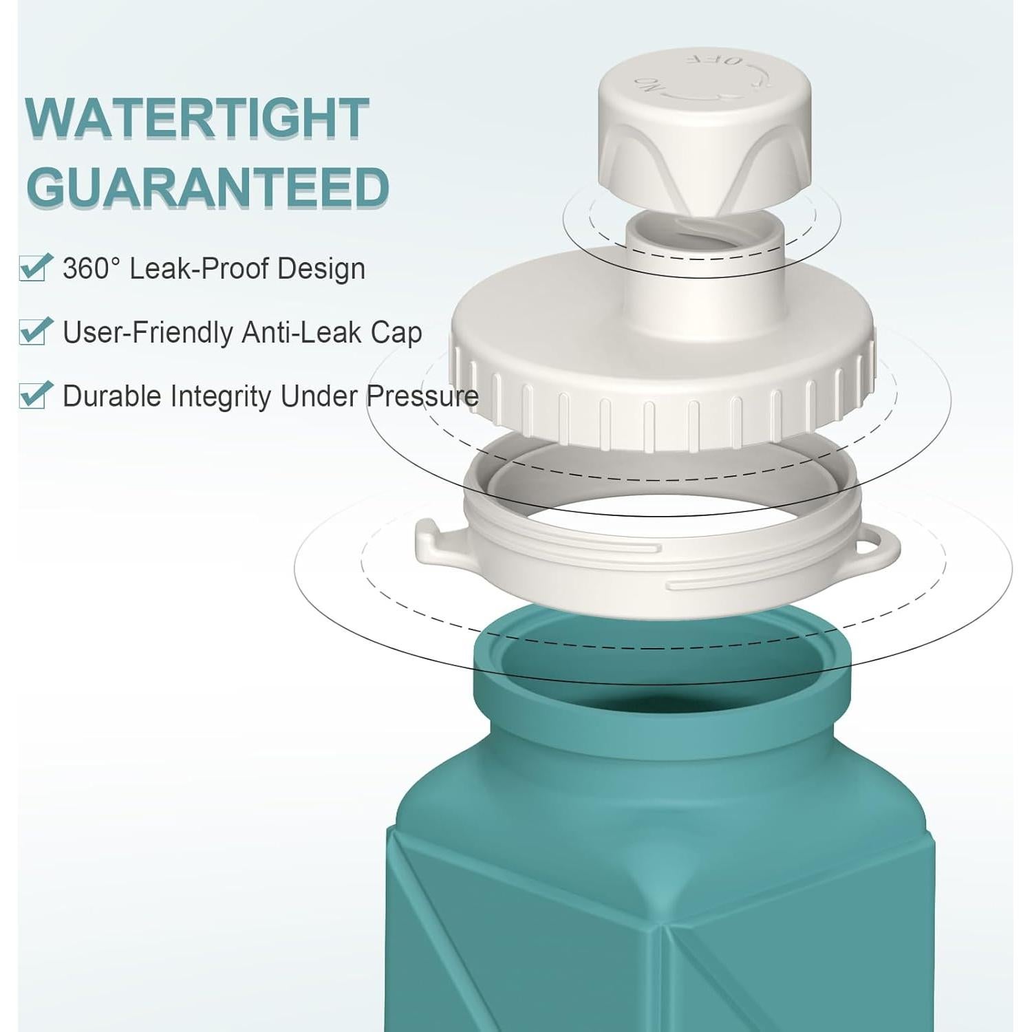 Botellas de Agua Plegables 2 Pack BEAUTAIL 610ml Silicona