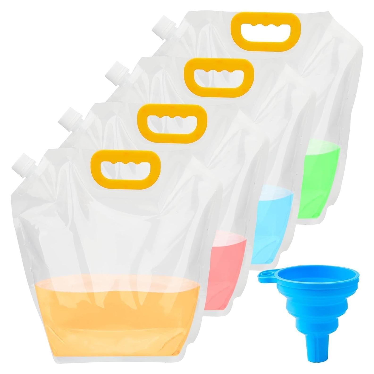 Contenedor de Agua Plegable Omoojee 4-Pack 5L A Prueba de Fugas