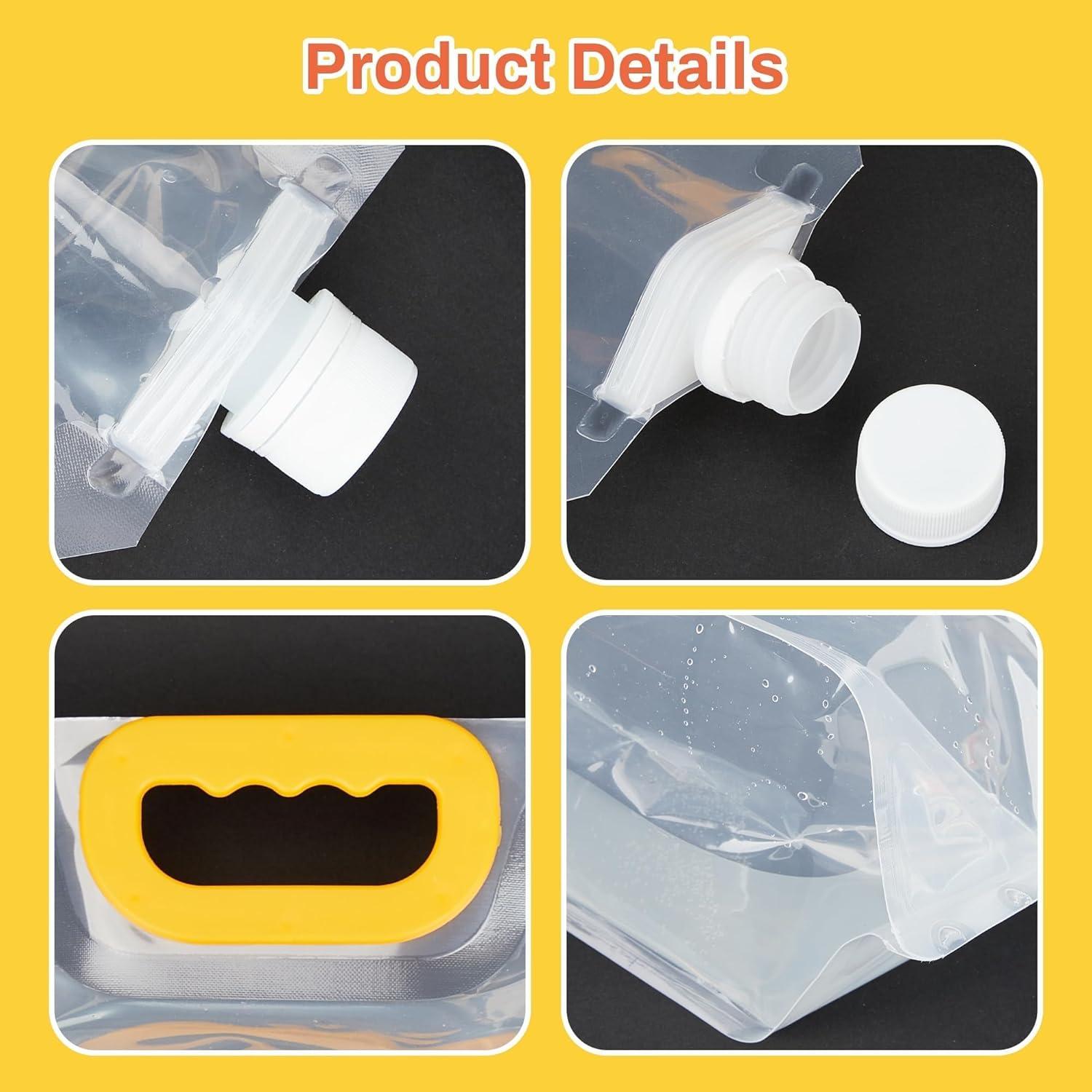 Contenedor de Agua Plegable Omoojee 4-Pack 5L A Prueba de Fugas