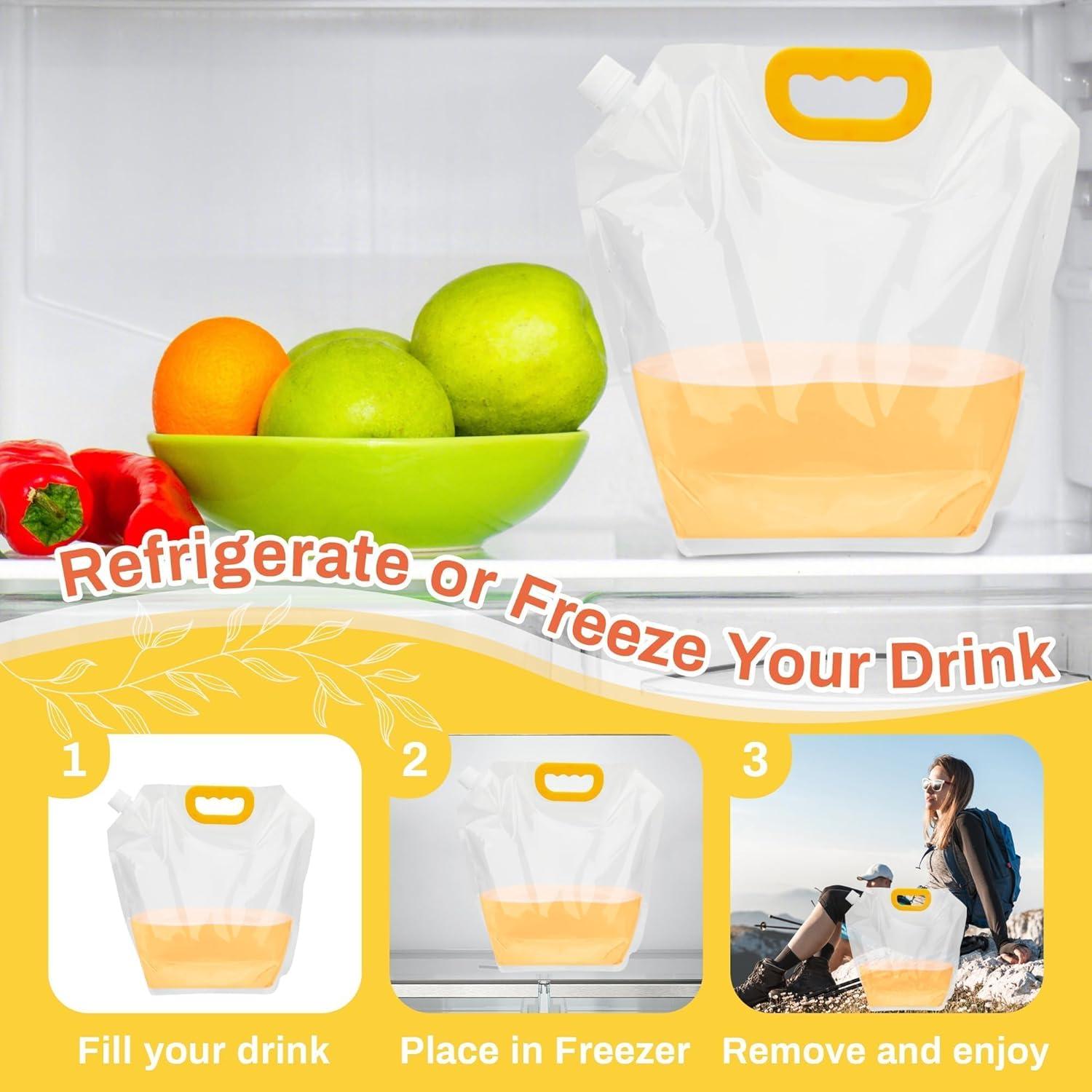 Contenedor de Agua Plegable Omoojee 4-Pack 5L A Prueba de Fugas