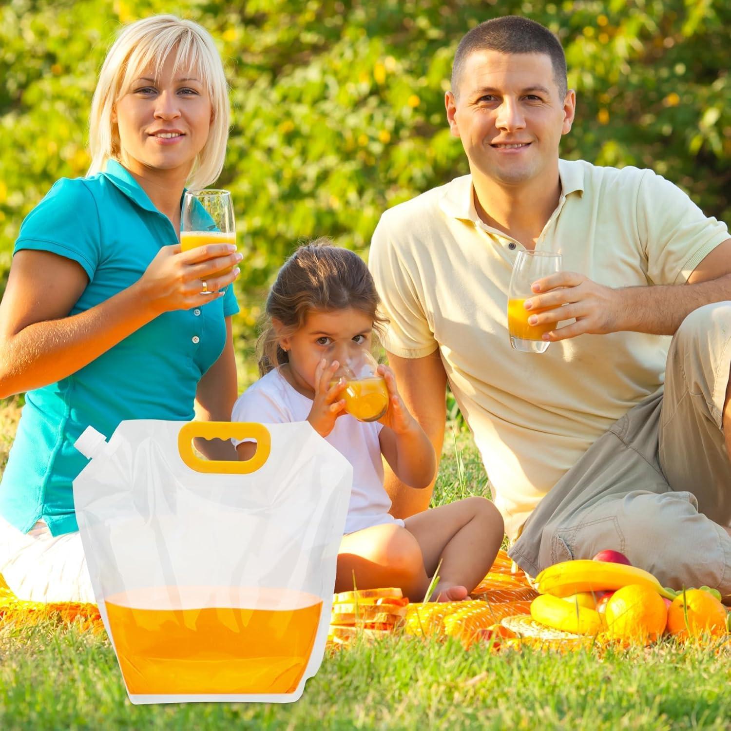 Contenedor de Agua Plegable Omoojee 4-Pack 5L A Prueba de Fugas