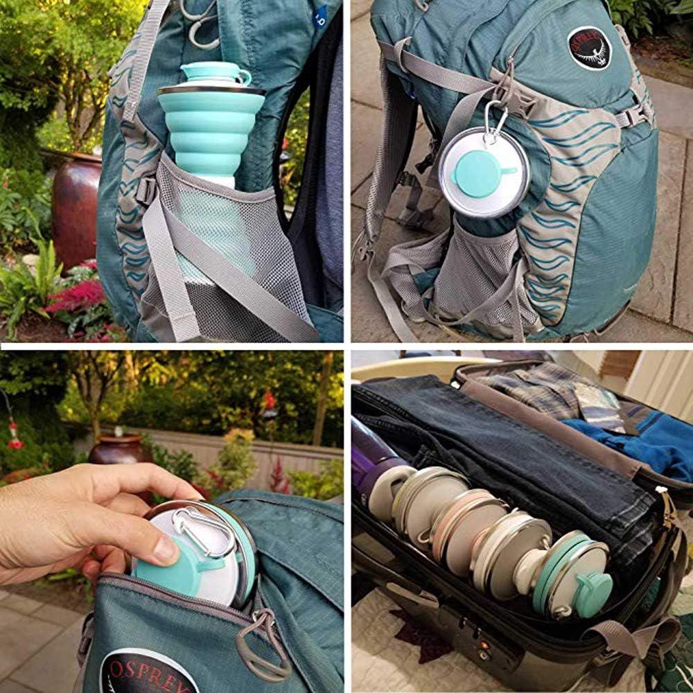 Botella de Agua Plegable SEMETOR 500 ml Verde Reutilizable